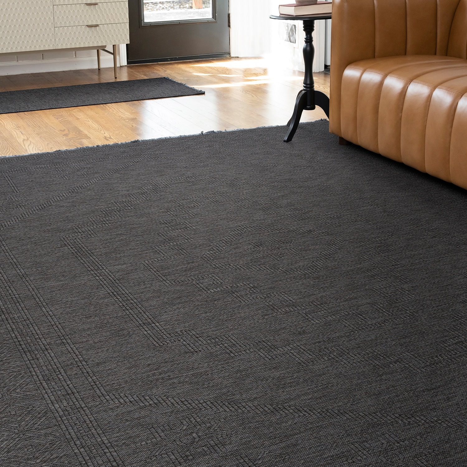 Tayse ALM2430 8X10 Alma 8 x 10 (ft) Loomed Cotton Ash Rectangular Indoor Geometric Mid-Century Modern Machine washable Area rug