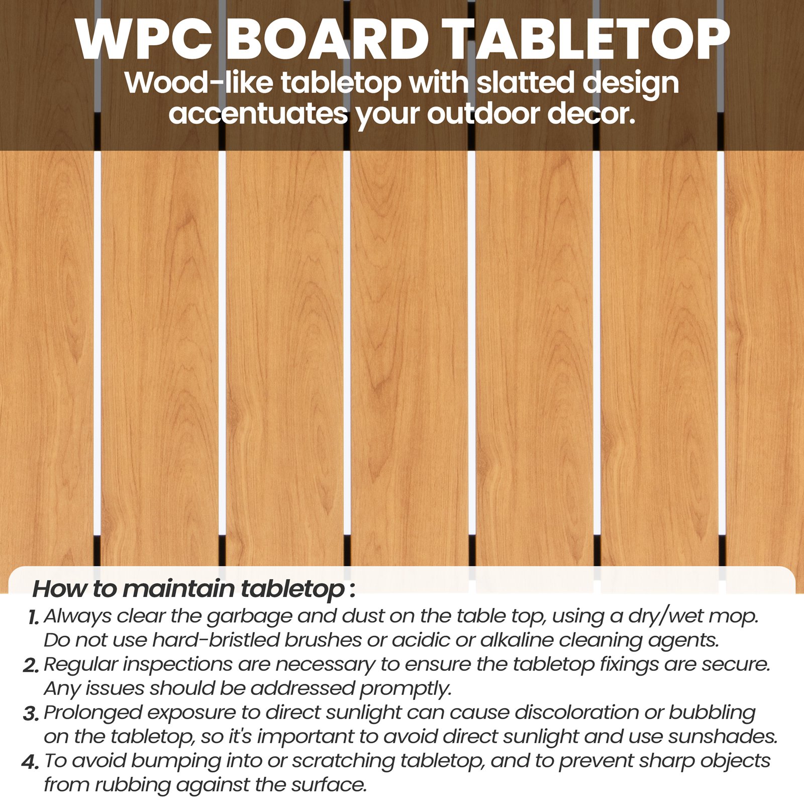 Crestlive Products CL-TB063BRN300 Patio-Tables - View #7