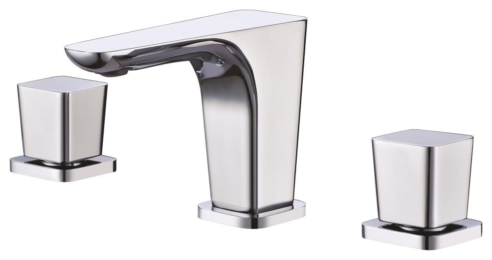 Polished Chrome Modern Widespread Bathroom Faucet Set