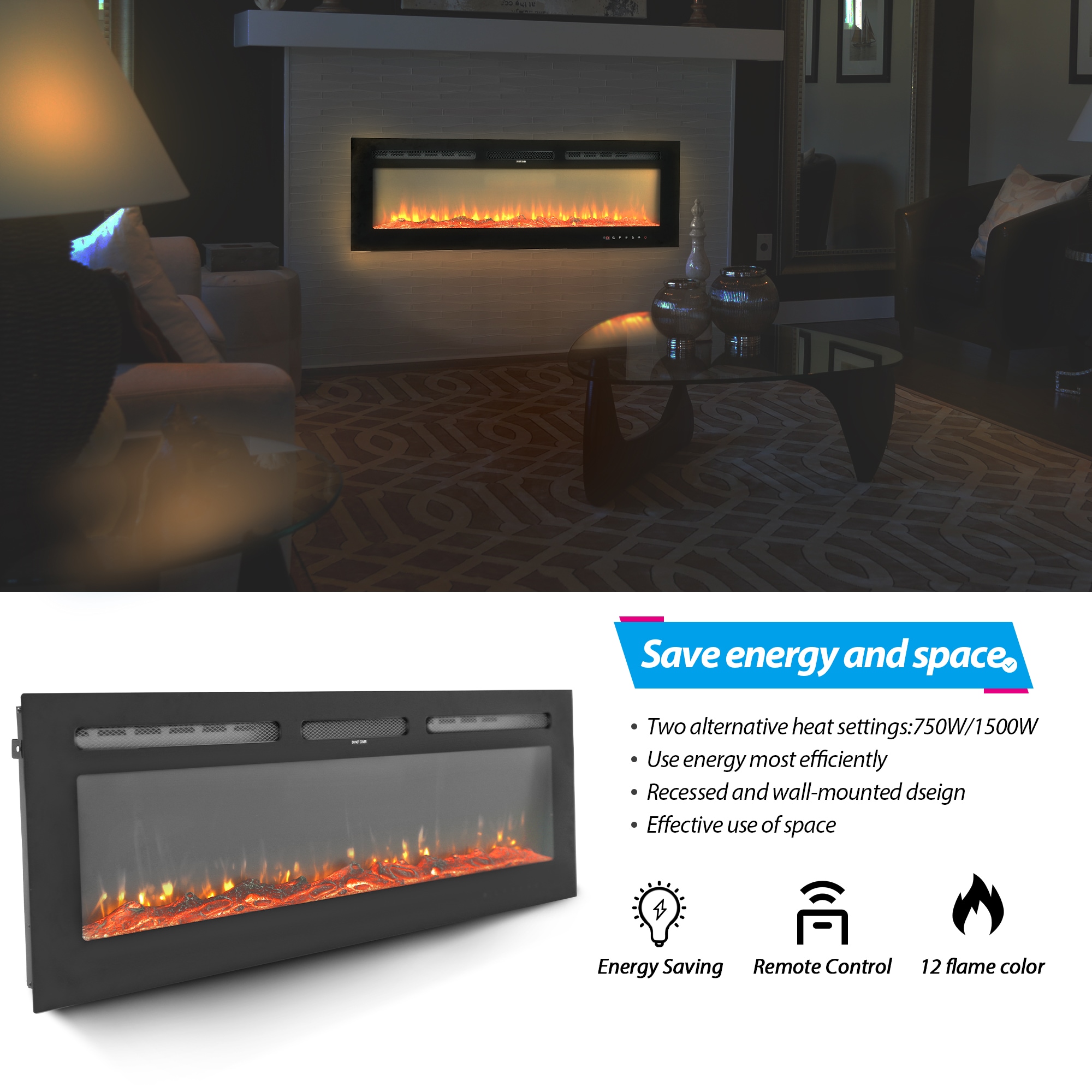  LS-DZBL-50 Electric-Fireplaces - View #6