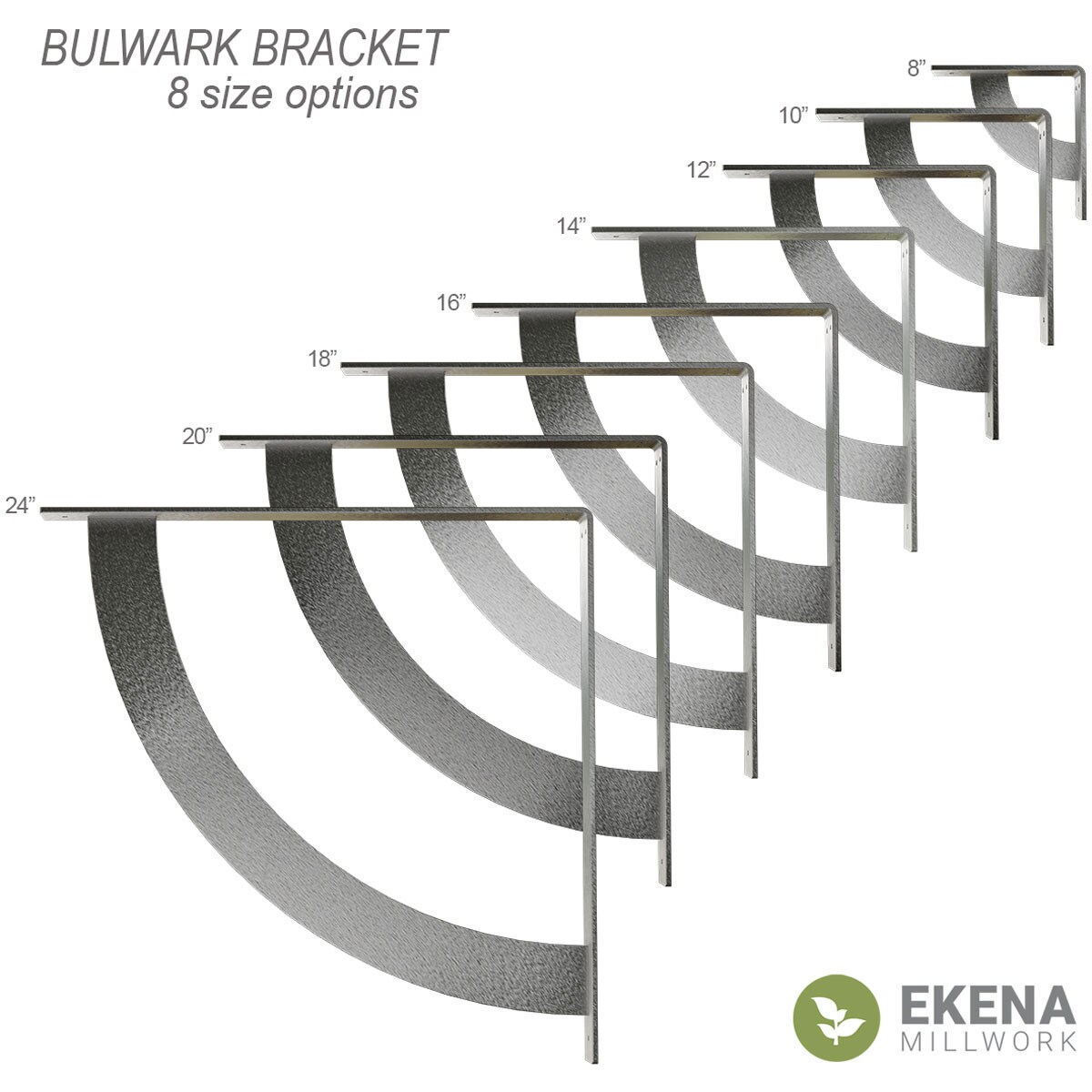 Ekena Millwork BKTM02X10X10BUHGY Mending-Plates-Brackets-Braces - View #12