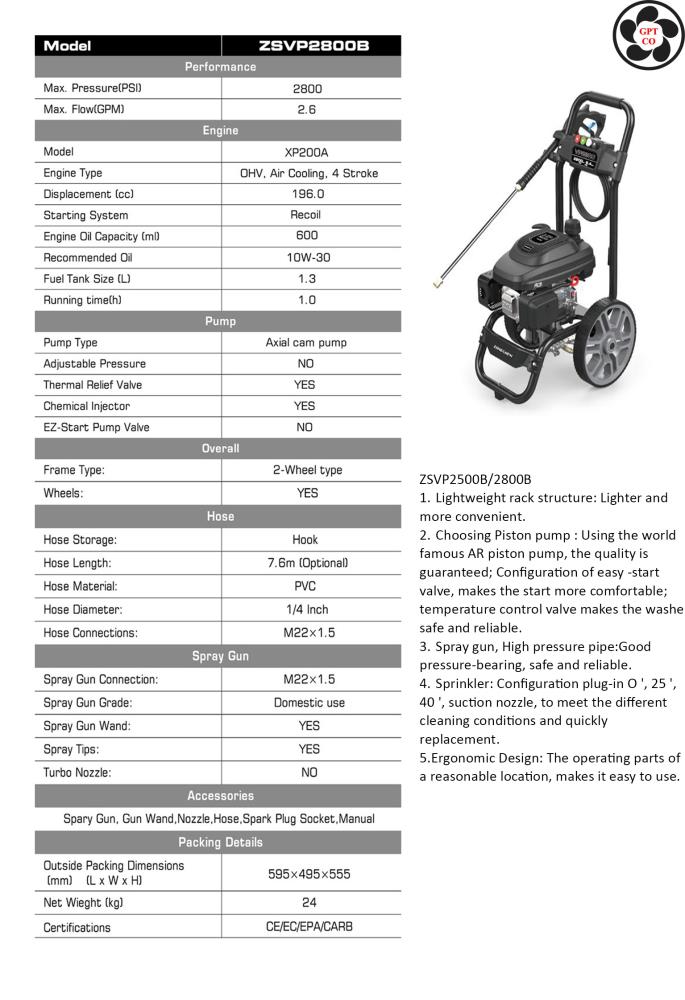 VP2800B Gas-Pressurewashers - View #3