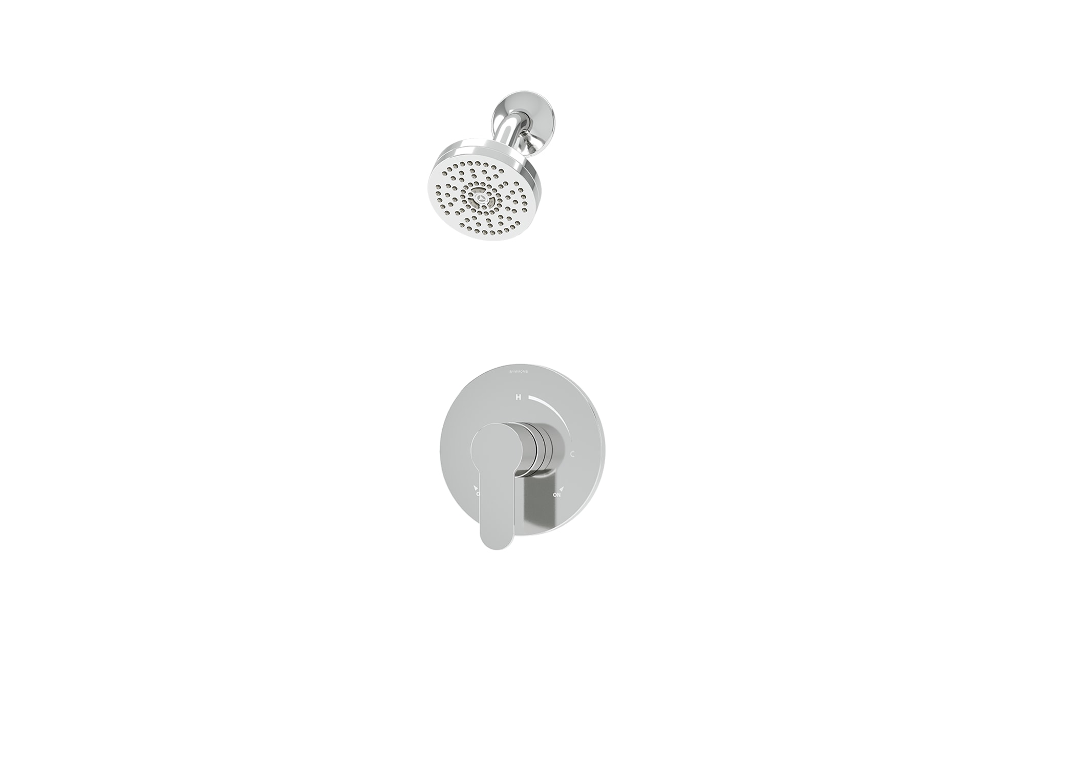 Symmons 679115TRM Identity Polished Chrome 1-handle Single function 3.94-in Round Shower Faucet