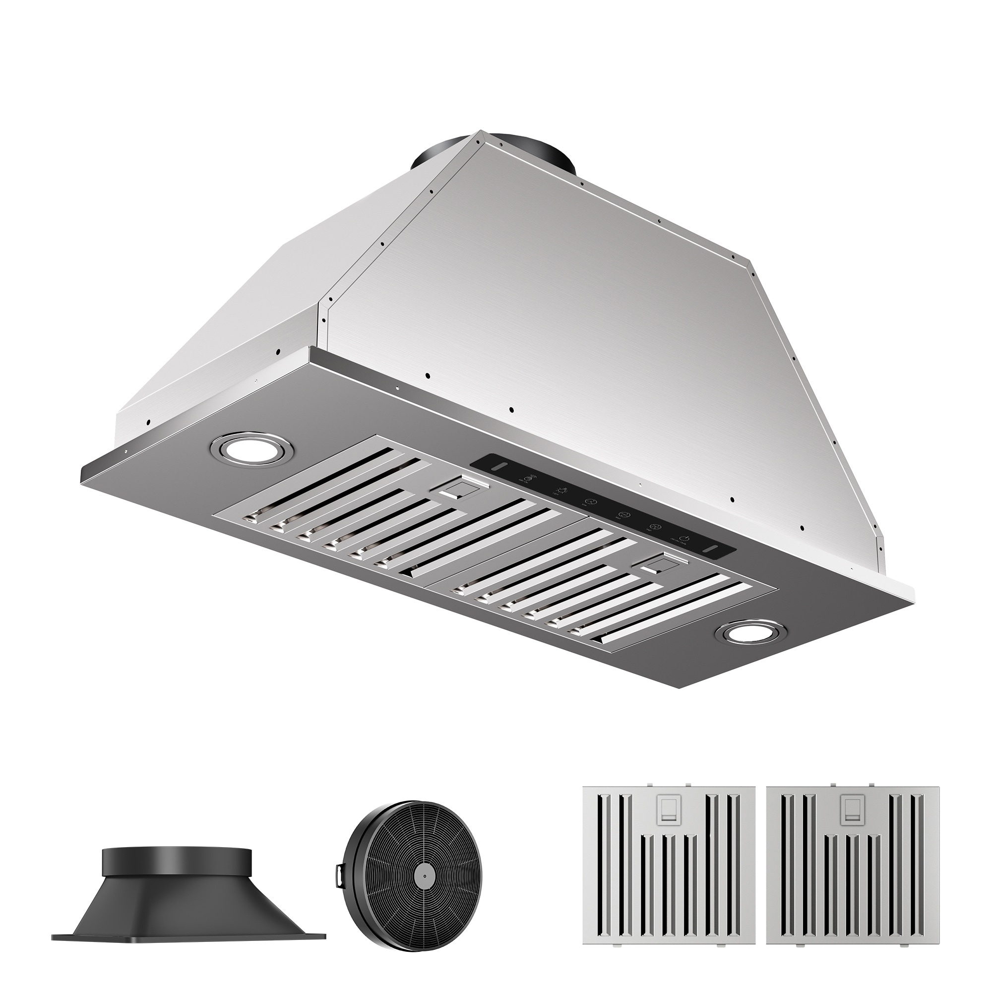 VIKIO VIKB0130S 30 inch Convertible 900-CFM Stainless steel Insert Under Cabinet Range Hood with Charcoal Filter