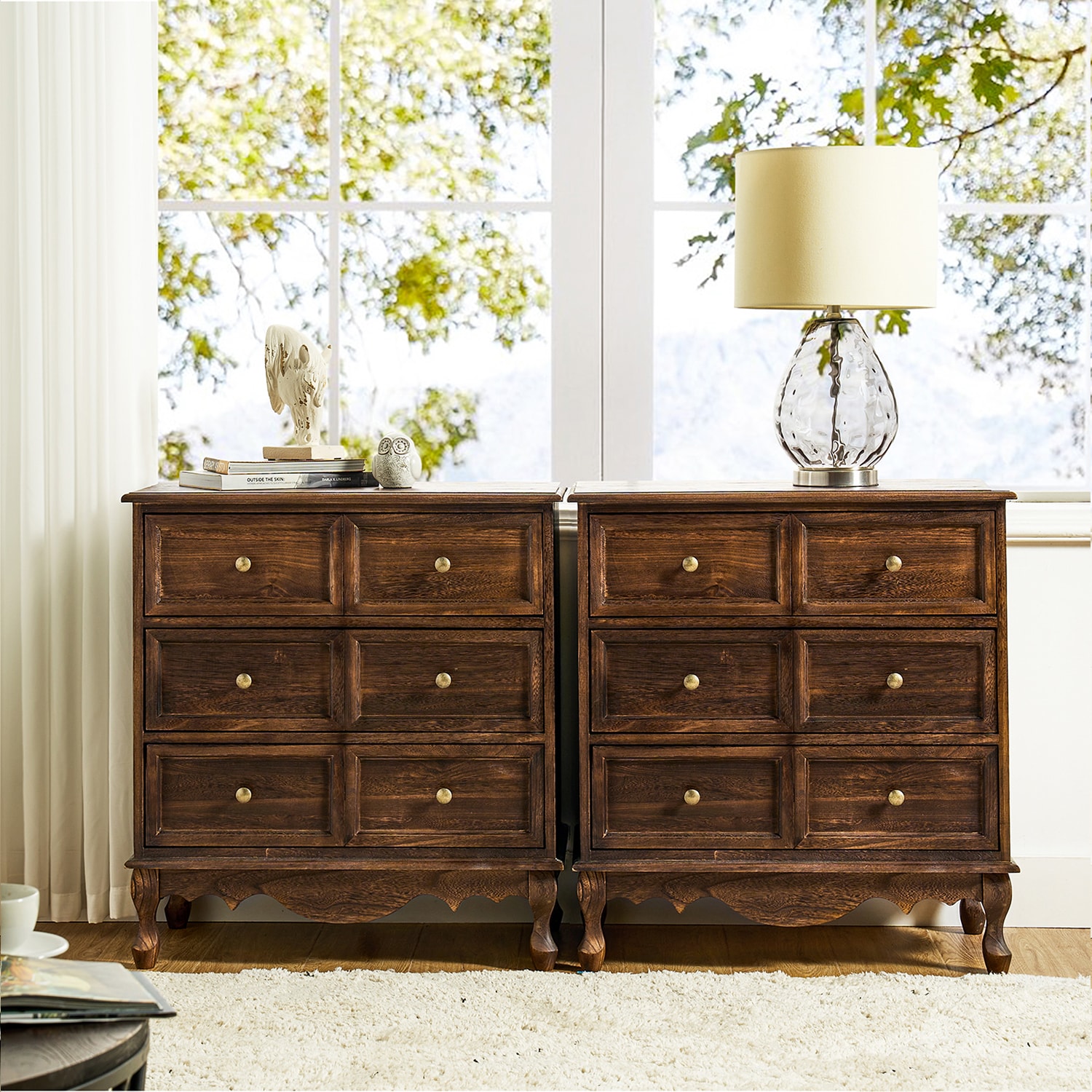 14 Karat Home SCCL0878-WAL nightstands - View #3