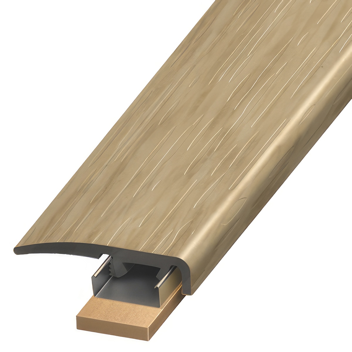 Versatrim SCAP-117255 Allura Flex Forbo- Allura Flex-Whitewash Elegant Oak Prefinished 0.3125-in T x 1.375-in W x 94-in L PVC End cap