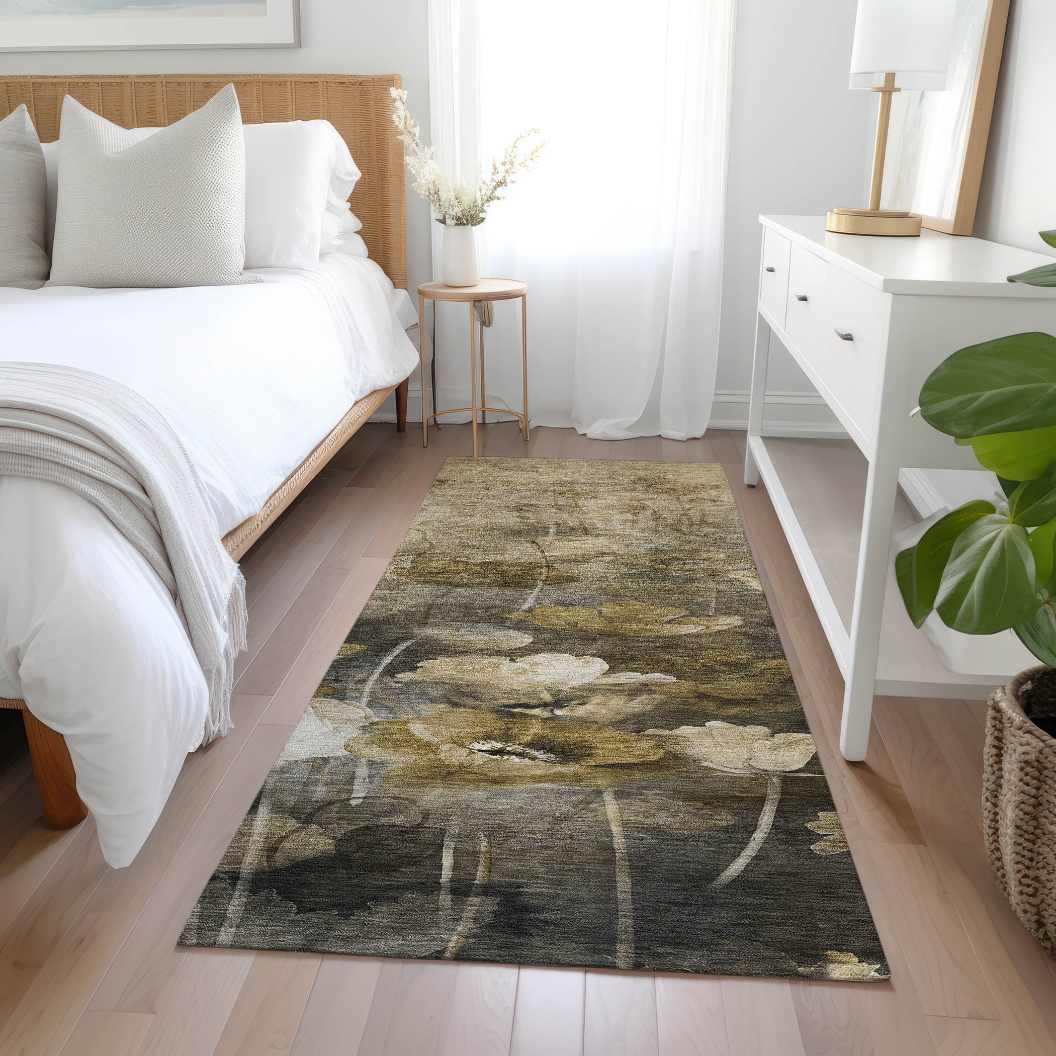 Addison Rugs ACN613TP2X8 Chantille ACN613TP 2 x 7 (ft) Polyester Taupe Rectangular Indoor/Outdoor Abstract Machine washable Runner rug
