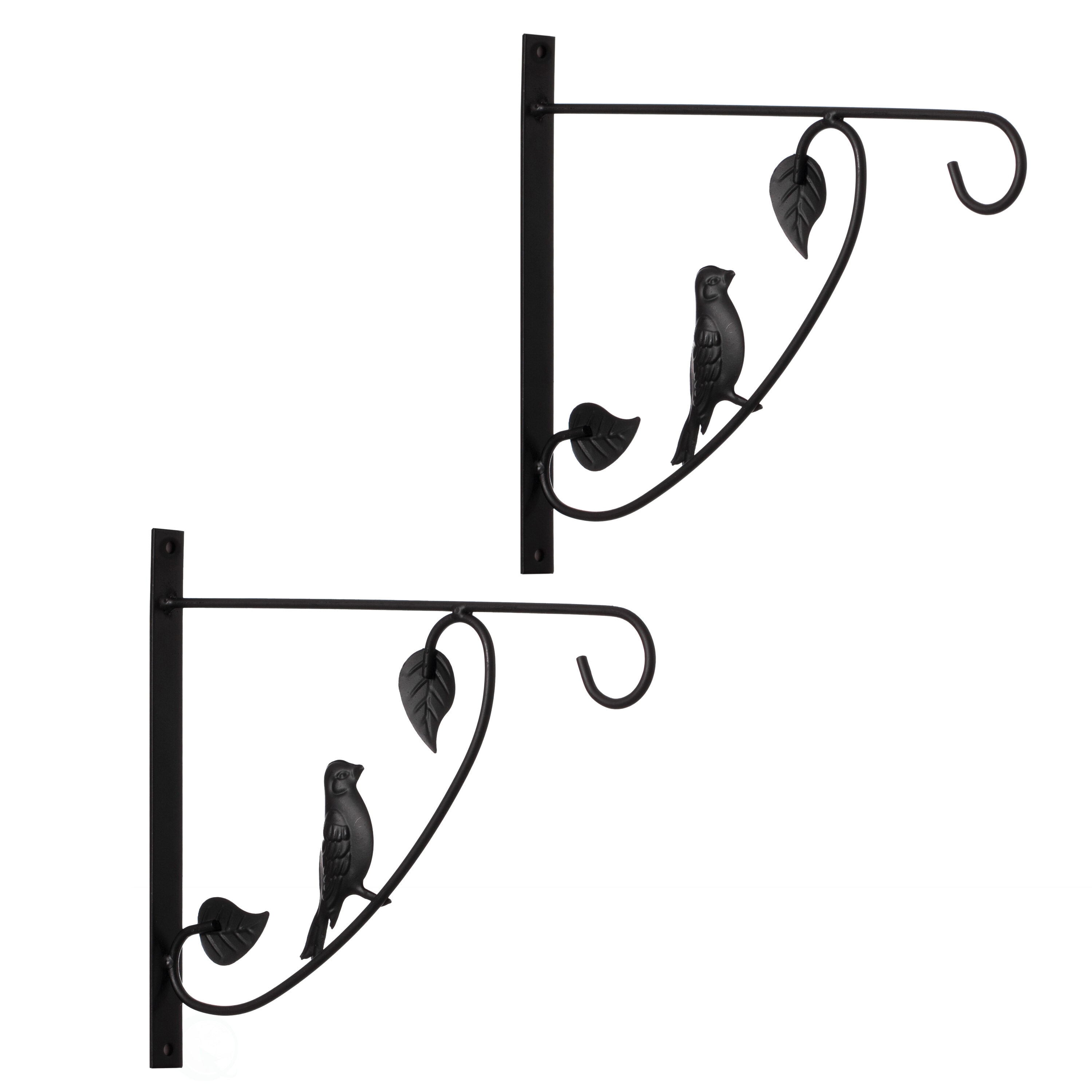 Gardenised QI004482.2 0.75-Inches Black Steel Contemporary Plant hook(s)