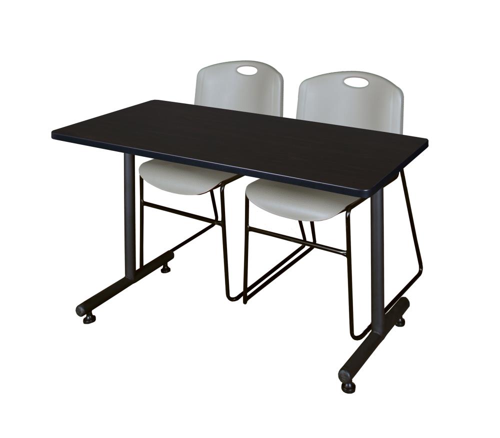 Regency MKTRCT4830MW44GY Training Brown 4-Person Training Table (48-in W x 29-in H)