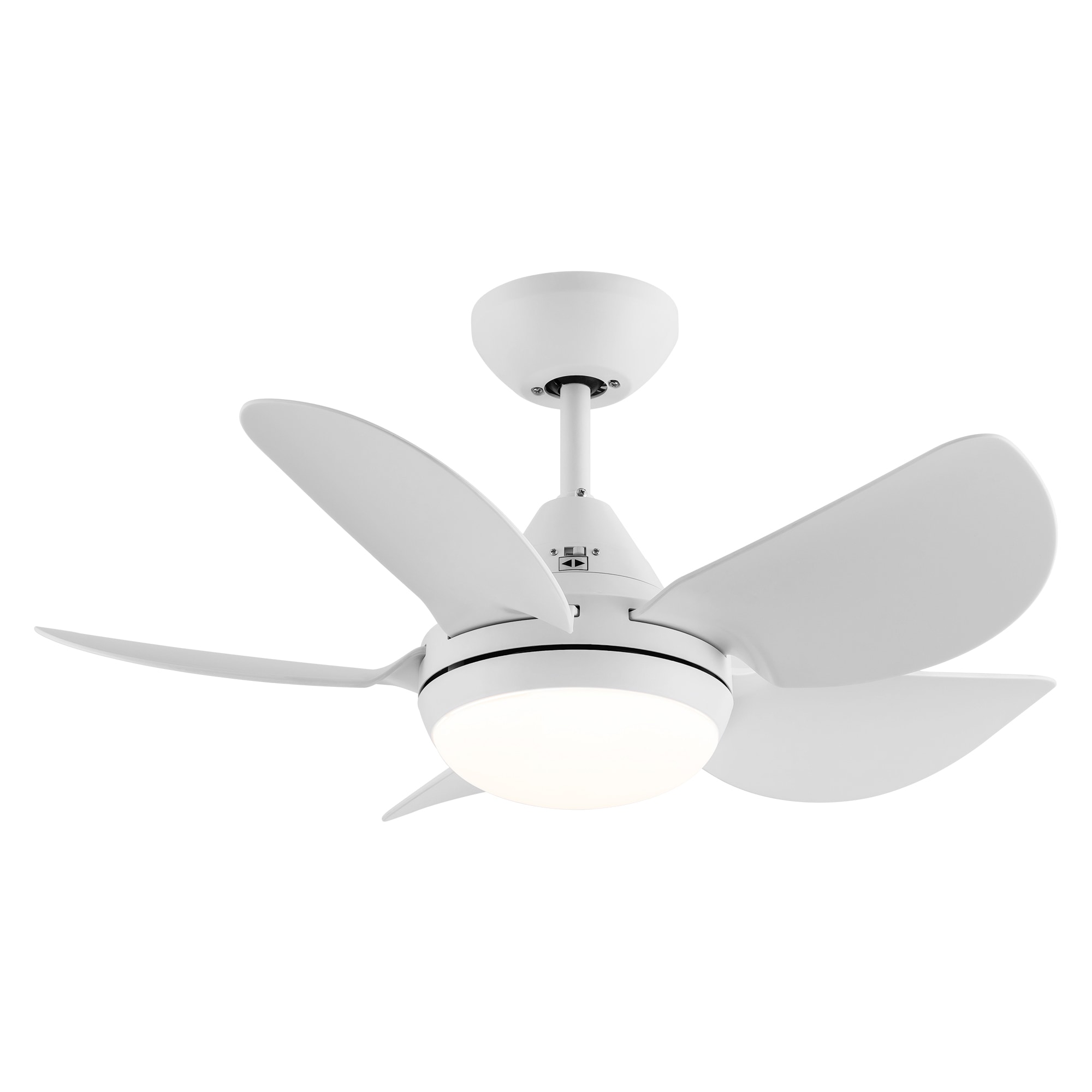 Bybafun YB5700101 30-in Color-Changing White with ABS Blades Ceiling Fan With Light - Remote Included ( 5 -Blade )