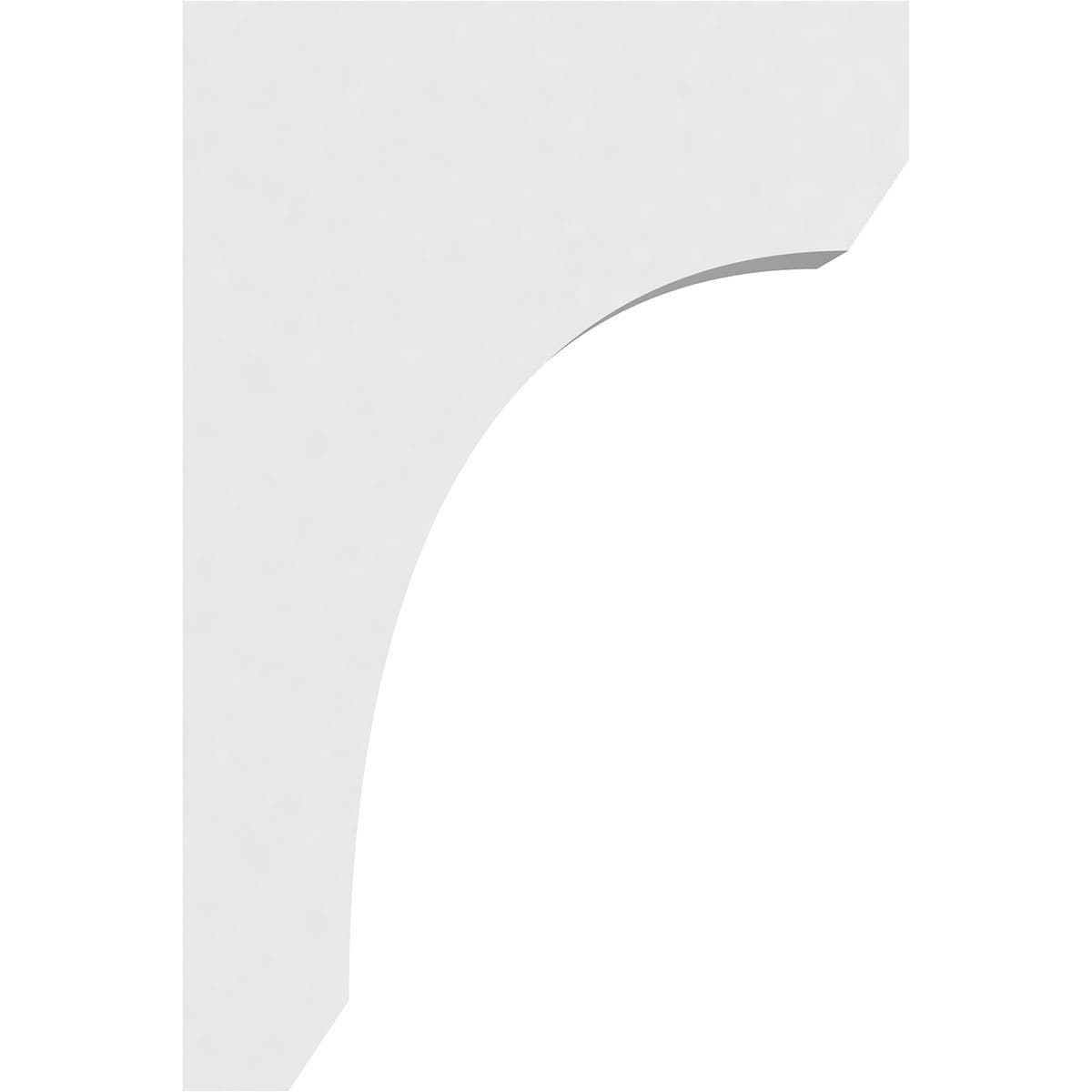 White Architectural Grade PVC Decorative Corbel 12"H x 3"W x 8"D