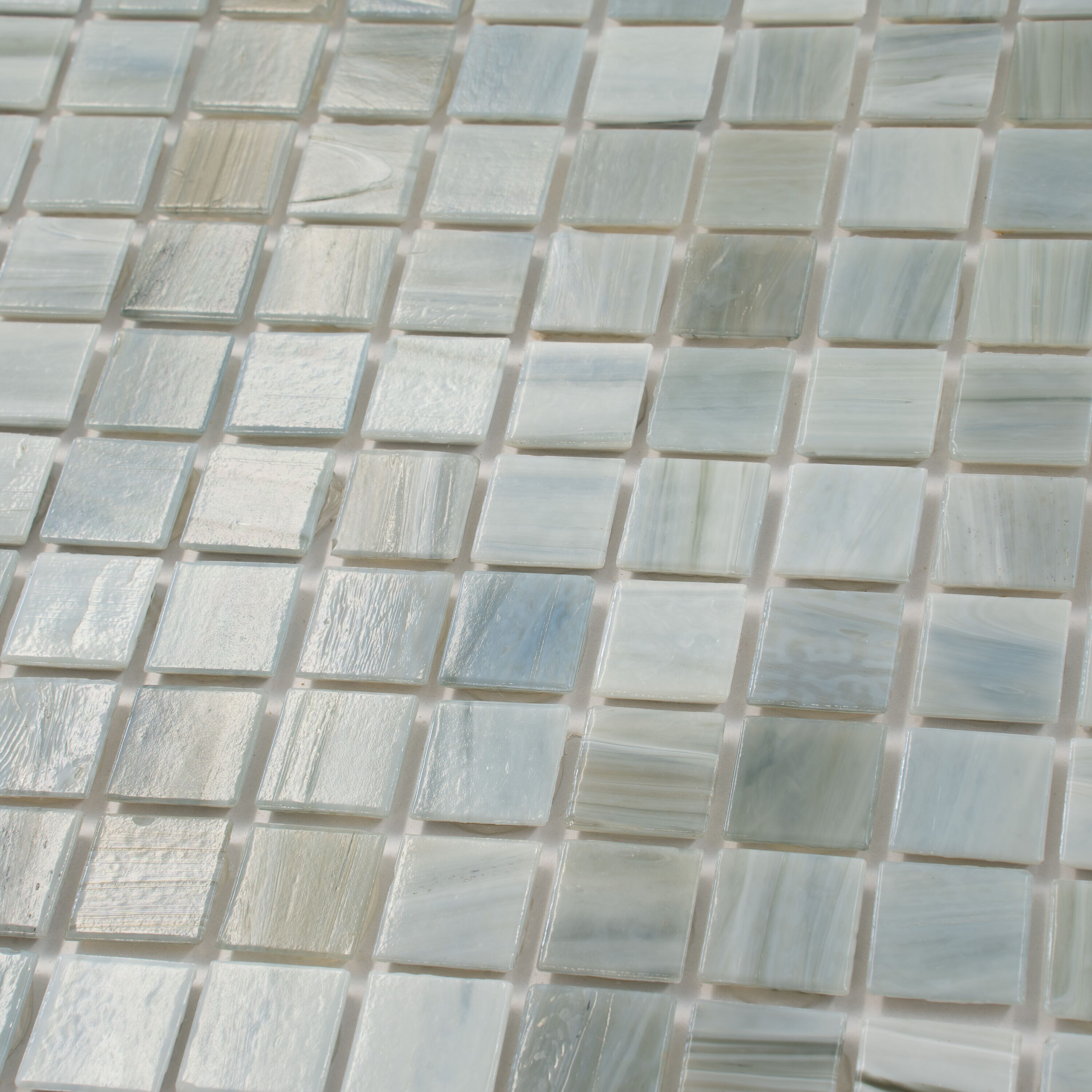 Apollo Tile Celestial Pearl Blue 12-in x 12-in Glossy Glass Uniform Squares Floor and Wall Tile (20-sq. ft/ Carton)