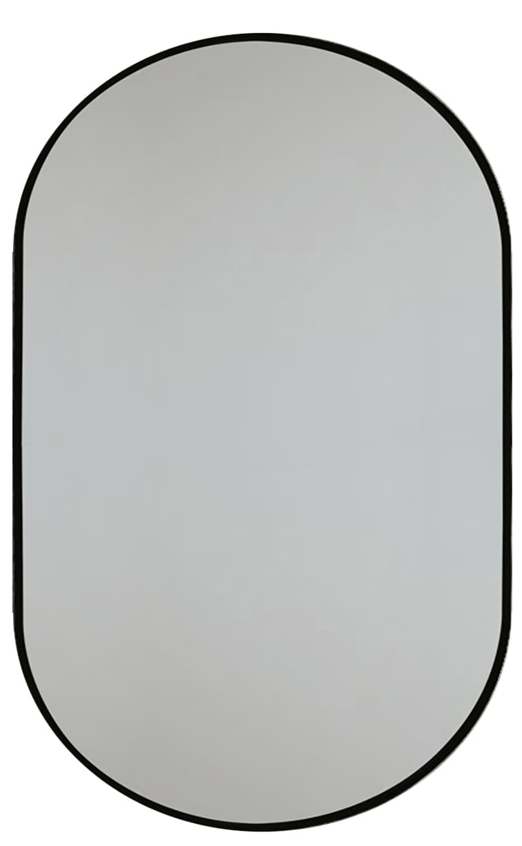 Decor Wonderland B209 Khristy 23.25-Inches x 39-Inches Framed Oval Bathroom Vanity Mirror ( Black )