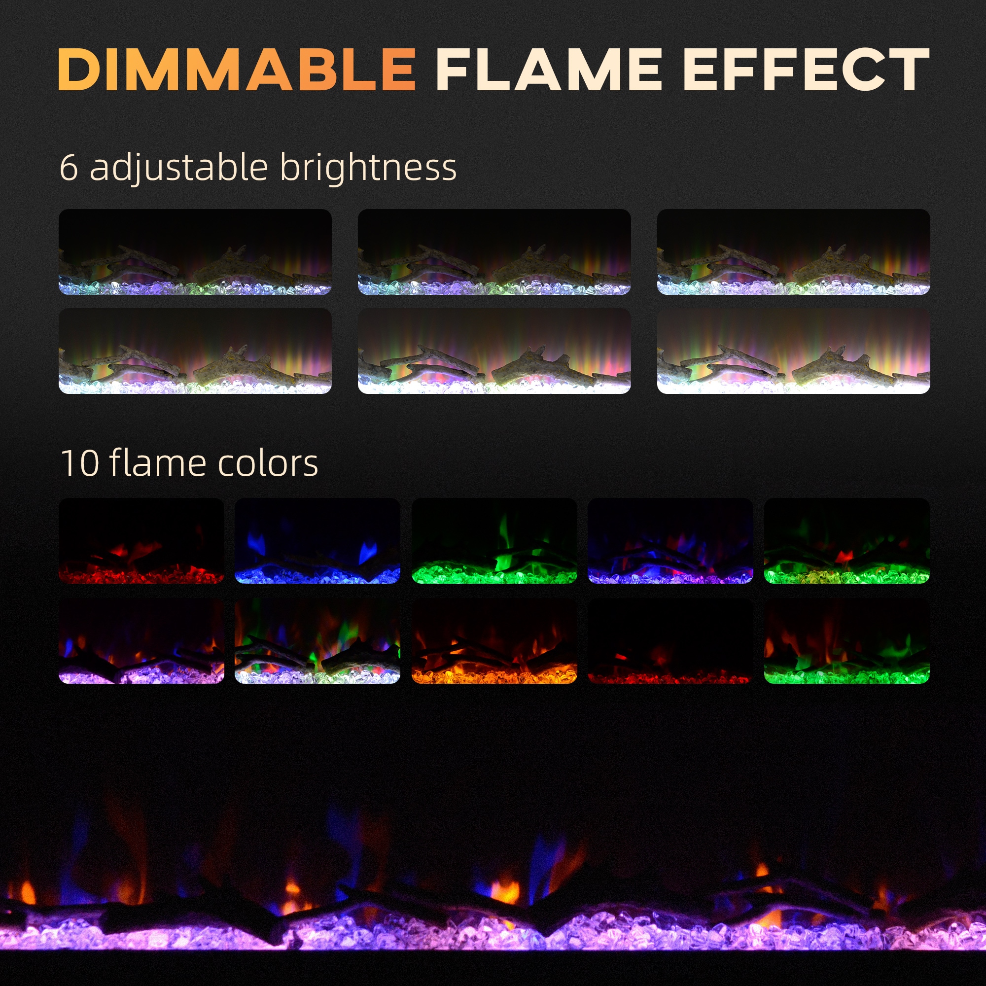 Clihome VL-EF33T Electric-Fireplaces - View #6