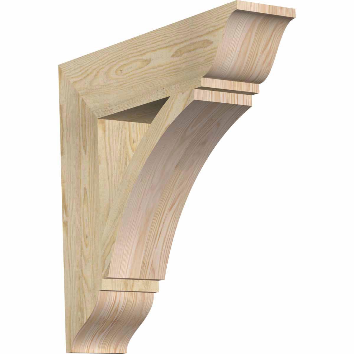 Ekena Millwork BKT06X26X26THR01RDF Thorton traditional rough sawn 6-in x 26-in x 26-in Douglas fir Brown Wood Standard bracket