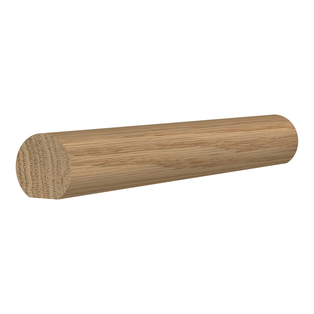 L.J. Smith Stair Systems LWMAN-6040-12-O 1.625-in x 144-in Brown Unfinished Wood Oak Handrail