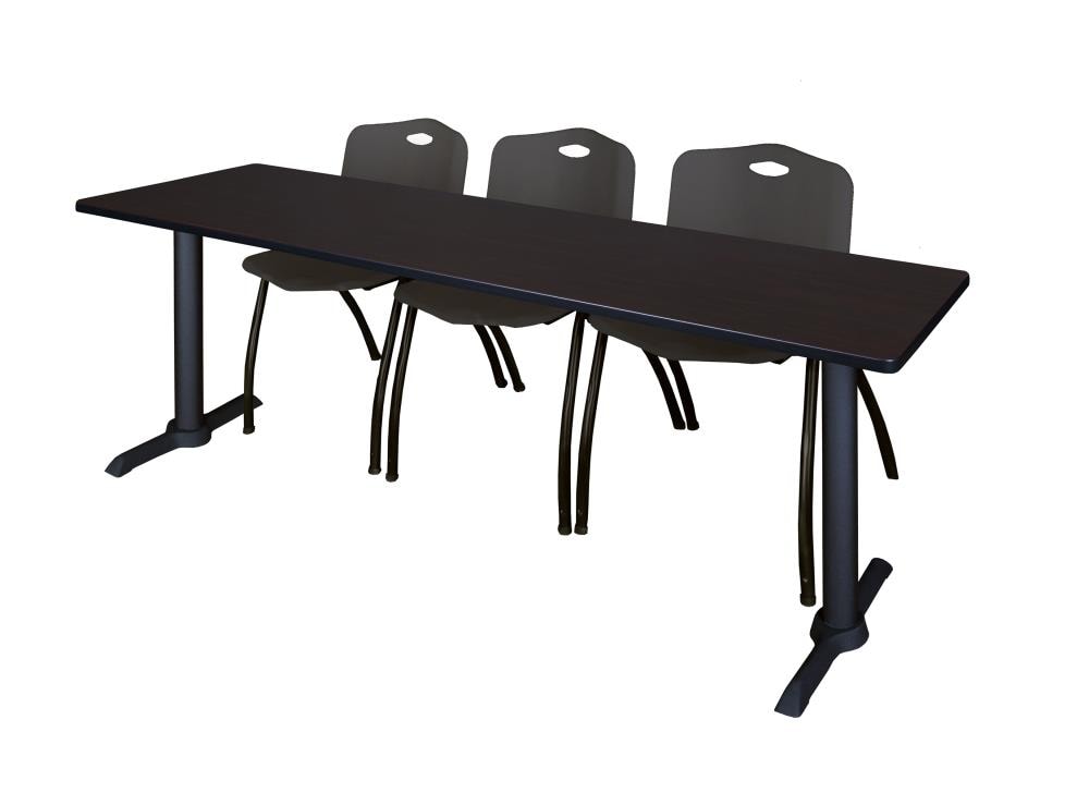 Regency MTRCT8424MW47BK Training Brown 4-Person Training Table (84-in W x 29-in H)
