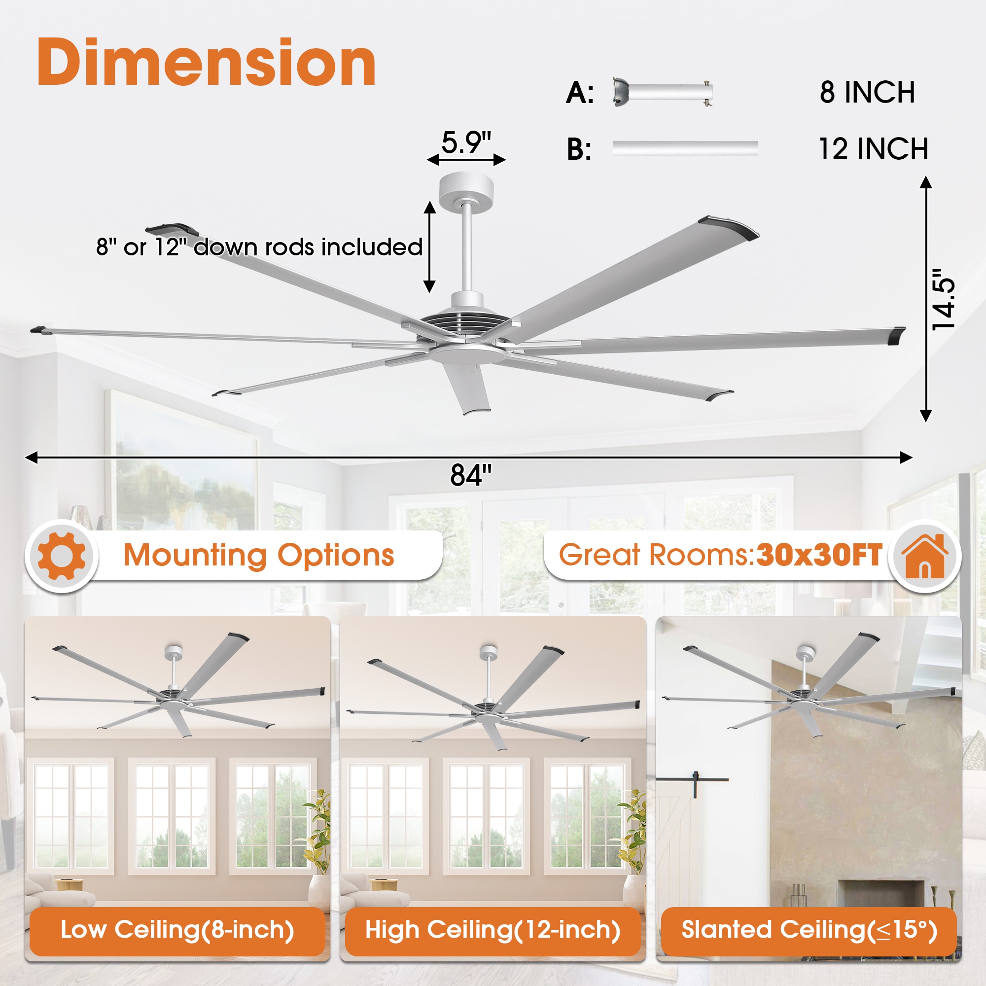 Parrot Uncle F8311110V Ceiling-Fans - View #5