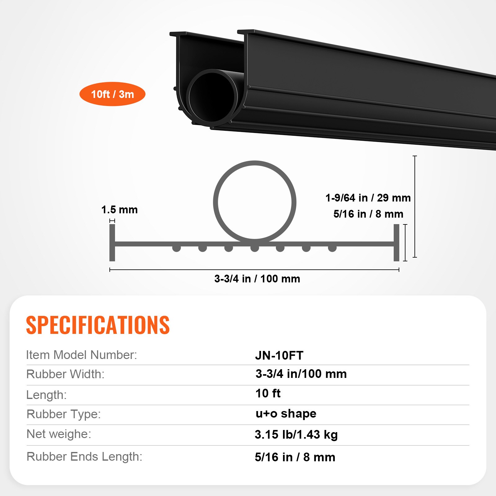 VEVOR SCMFTMXBT2J107400V0 weatherstriping - View #7