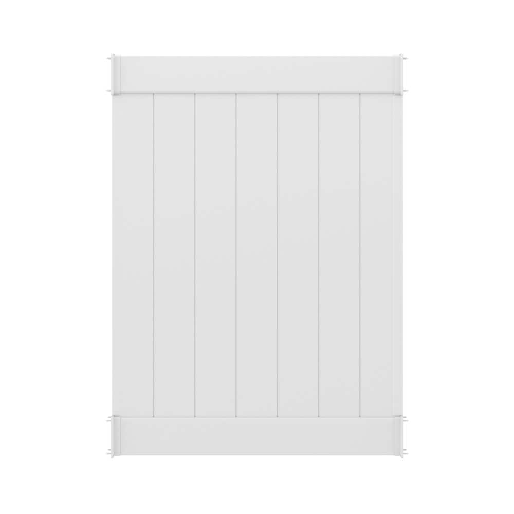 Freedom 73055225 5-ft H x 3.5-ft W White Privacy Vinyl Fence panel (Unassembled)