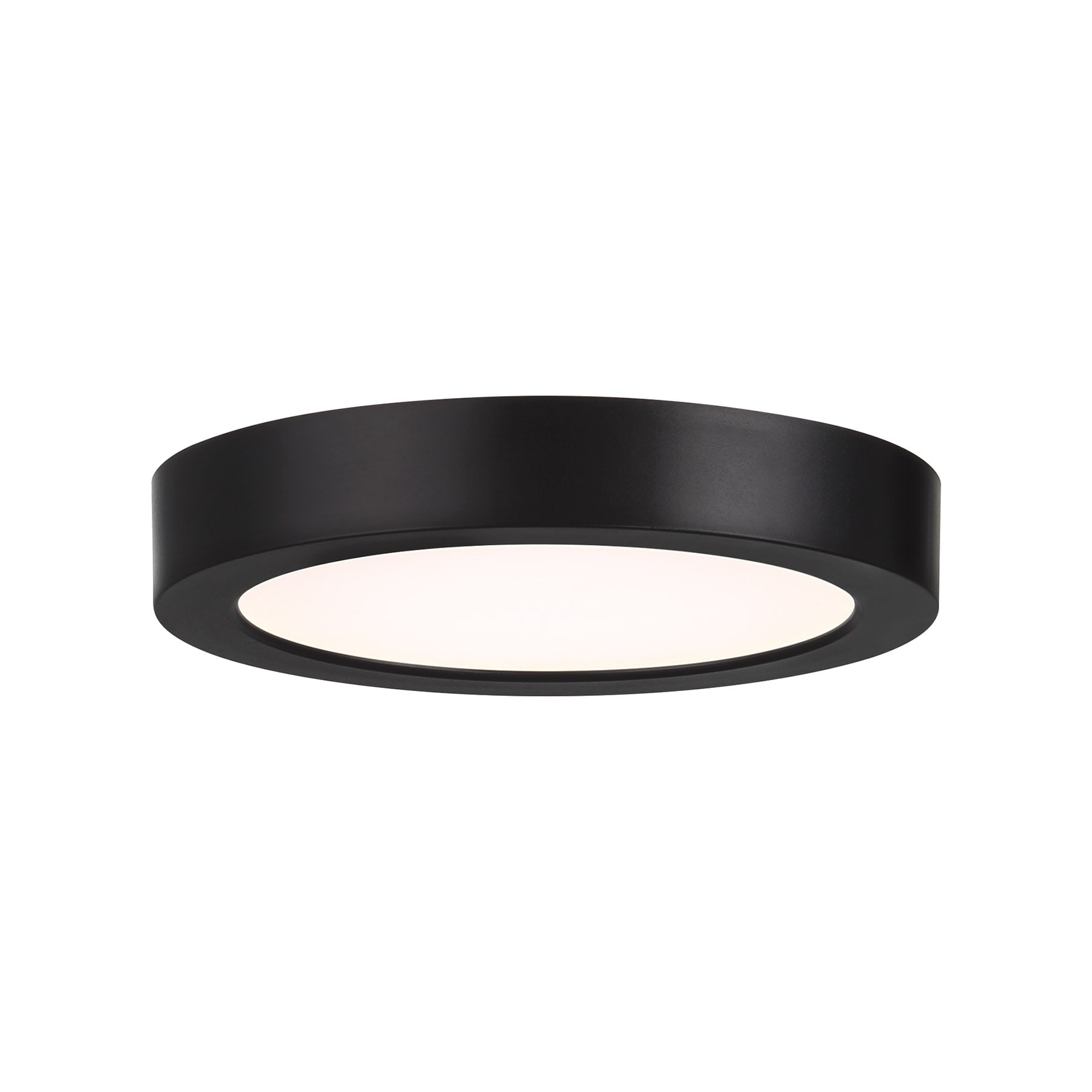 Savoy House Essentials 6-3333-5-BK LED Flush Mount in Black 1 -Light 5.3-in Matte Black Outdoor Integrated LED Flush Mount Light