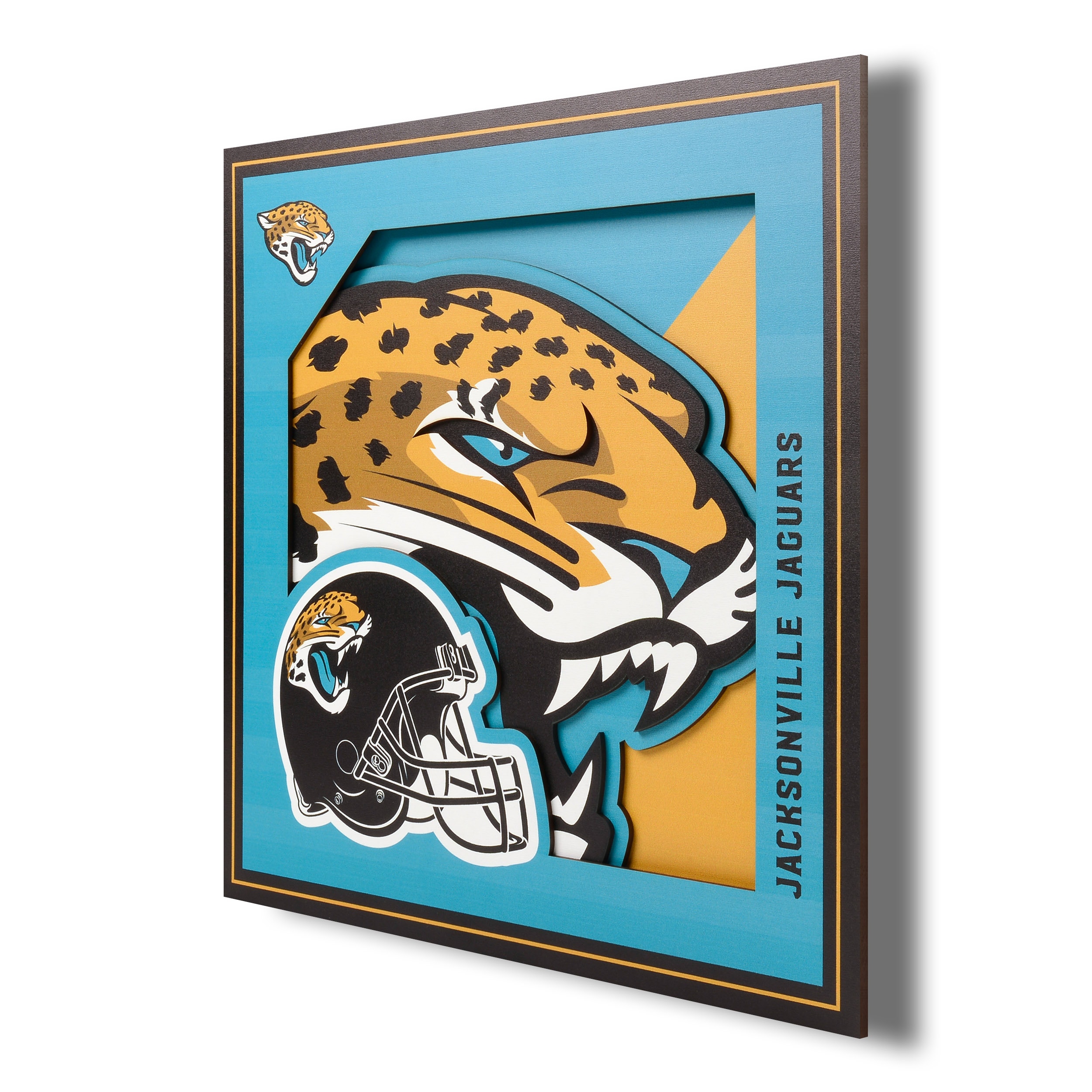 Jacksonville Jaguars Metallic Chrome Decal 6 x 6