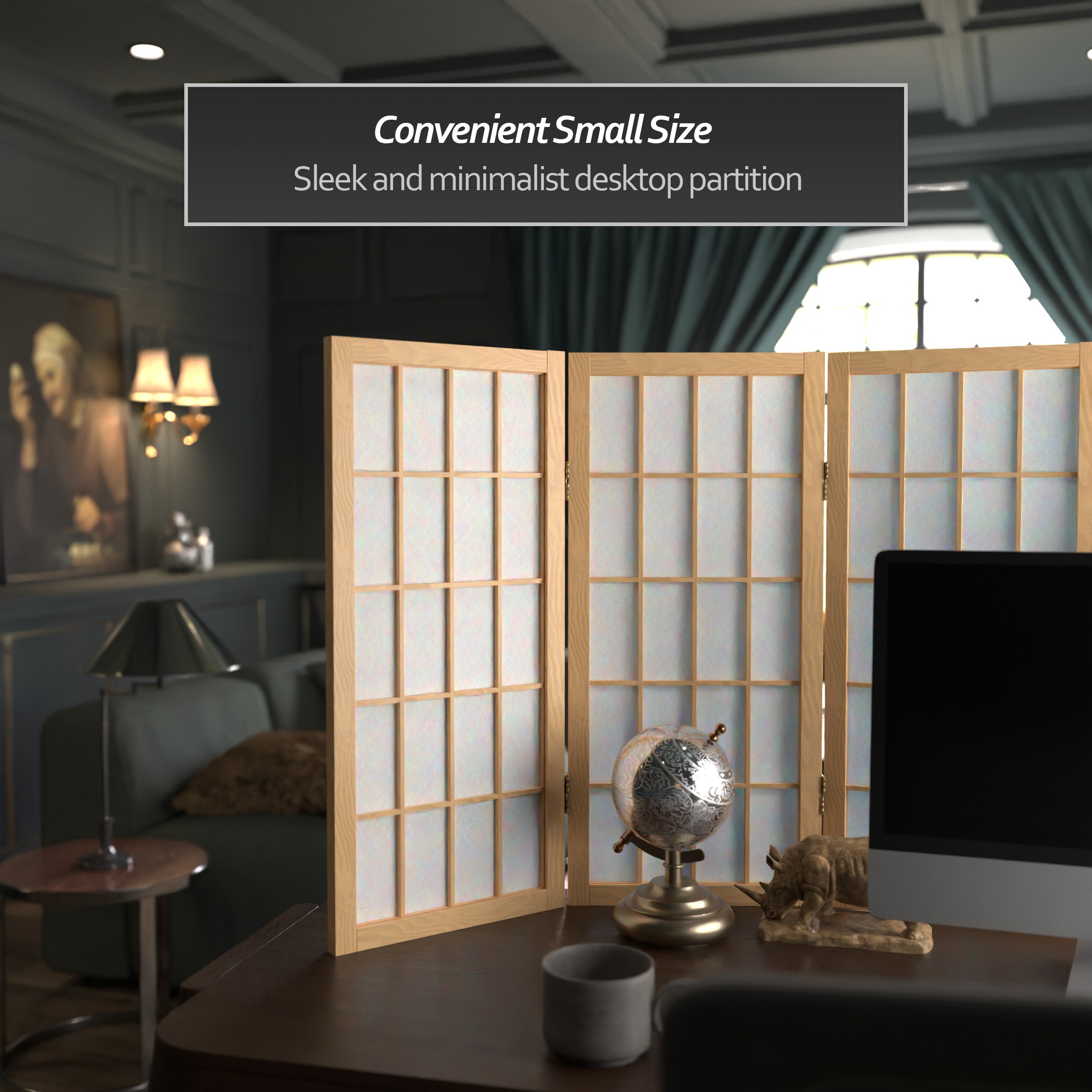 Oriental Furniture WP24-NAT-4P Indoor-Privacy-Screens - View #3