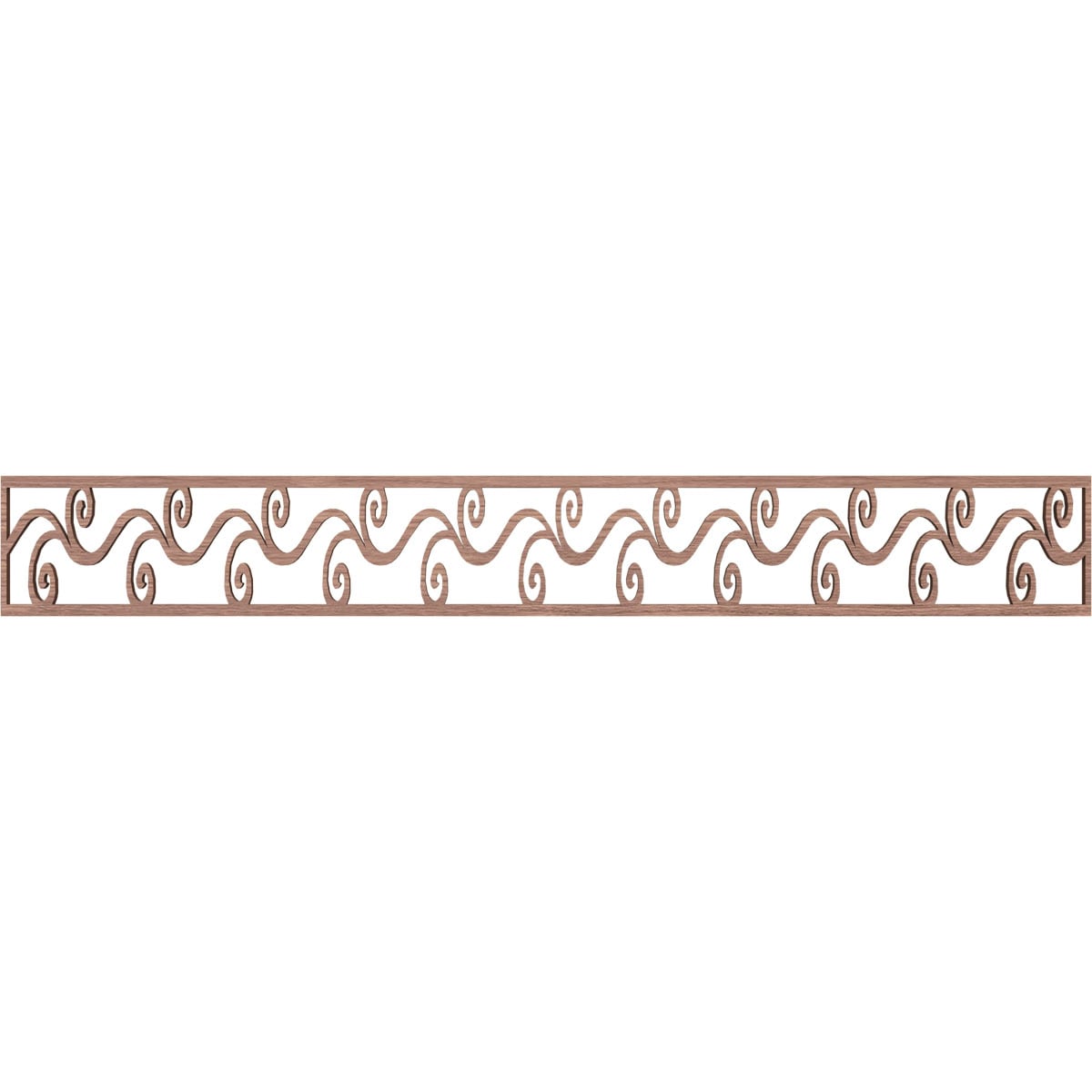 Ekena Millwork MLDB06X46TILWA Tilden Fretwork Flat Trim 6-in x 3.86-ft Walnut Brown Unfinished 2157467 Pierced Wall Panel Moulding
