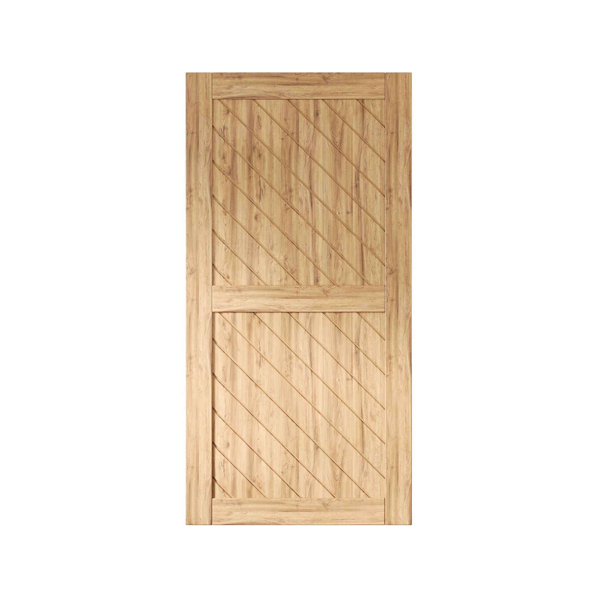 HOMACER XT2-3280 32-in x 80-in Unfinished Unfinished Non-standard Pine Wood Solid core Single Barn Door (Hardware Not Included)