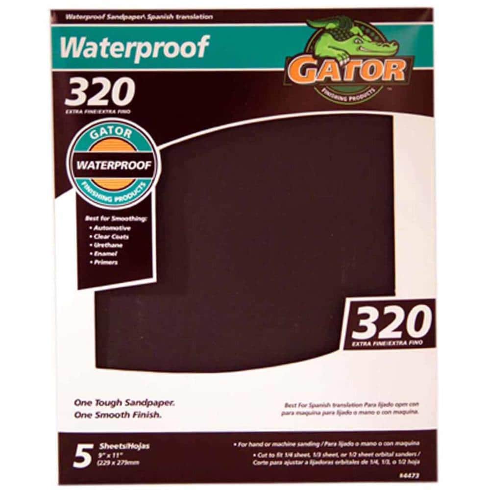 Gator Multi-grade Pack Sheet Sandpaper 3.667-in W x 9-in L 5-Pack