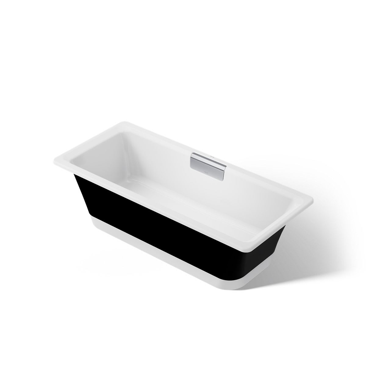 KOHLER Volute 63-Inch x 28-3/8-Inch freestanding bath with base in White Cast iron Rectangle Soaking bathtub