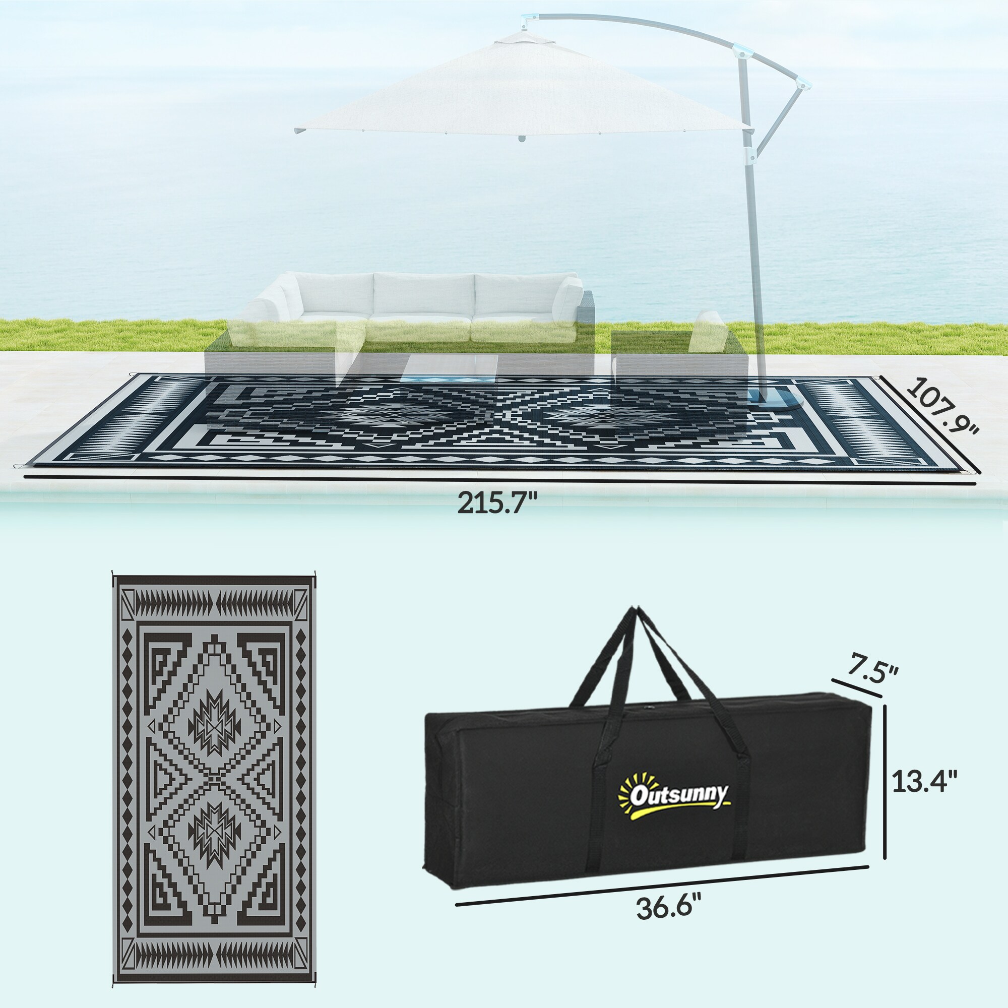 Outsunny 84J-063V00GY rugs - View #3