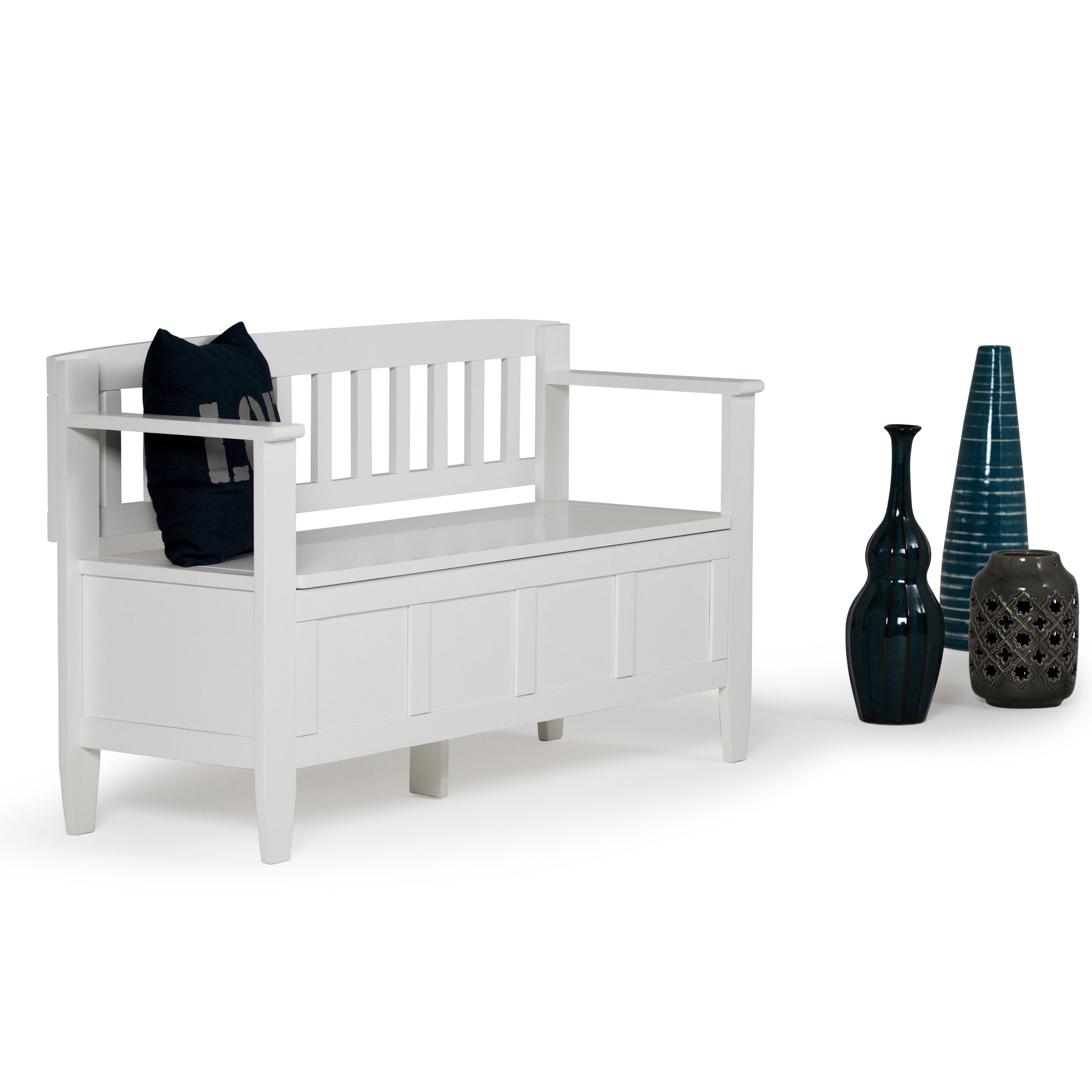 Simpli Home 3AXCBROBEN-WH bench - View #8