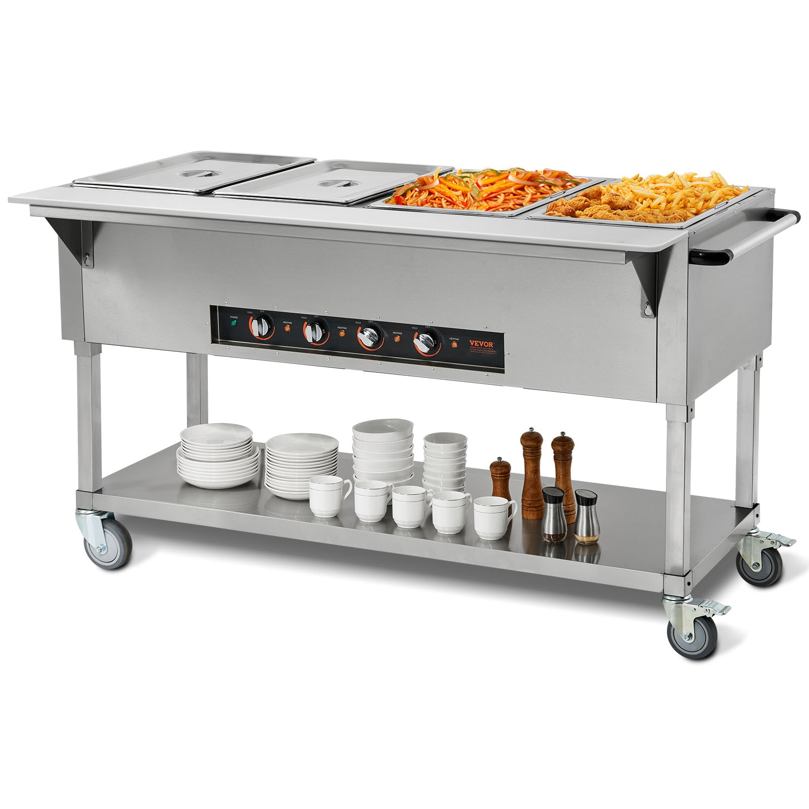 VEVOR 4 -Station 82.4-Quart Commercial/Residential Electric Food warmer #GSJB22X6L110V5F9IV1