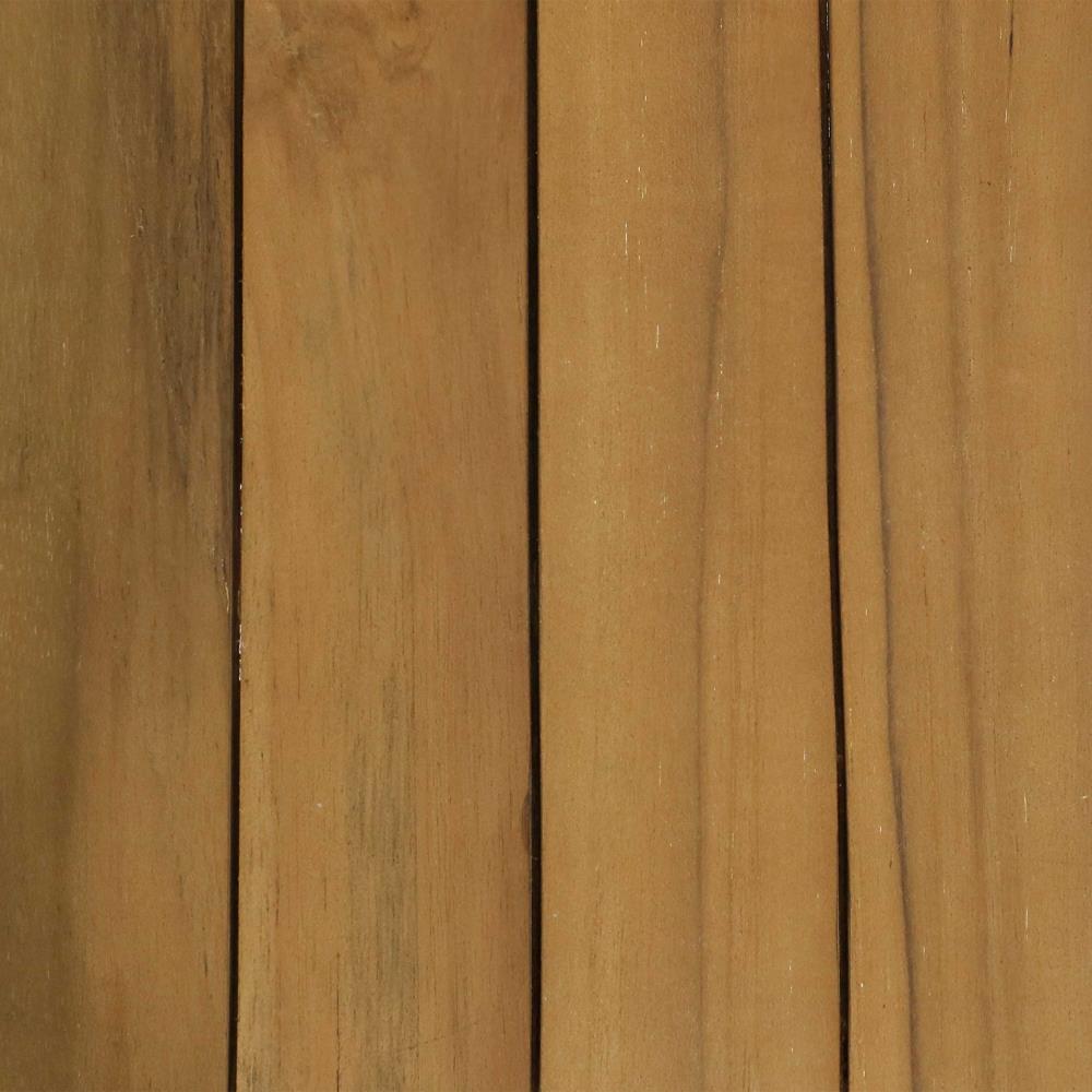 Sunnydaze Light Brown Teak Square Outdoor Dining Table