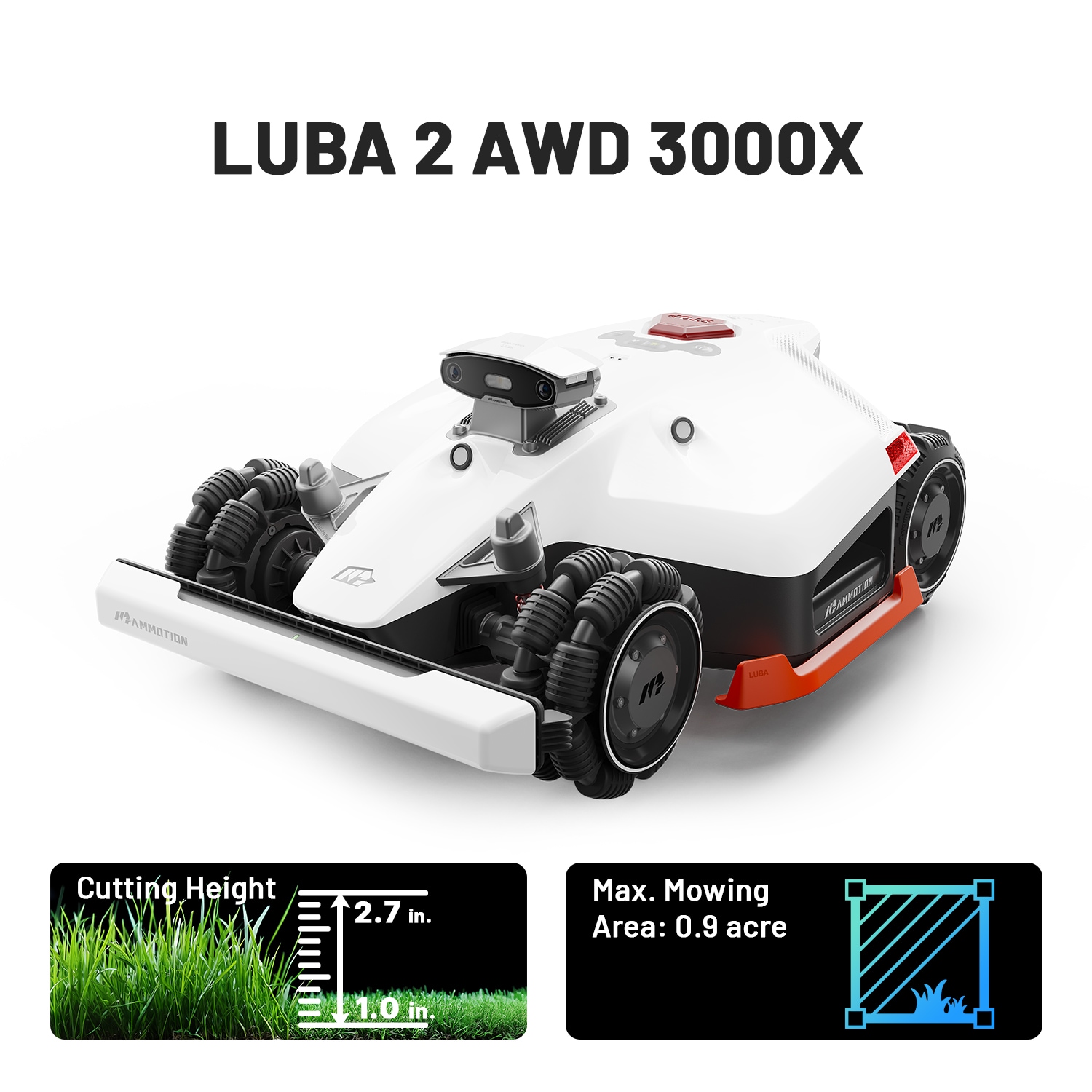 MAMMOTION LUBA 2 AWD 3000X Robotic-Mowers - View #2