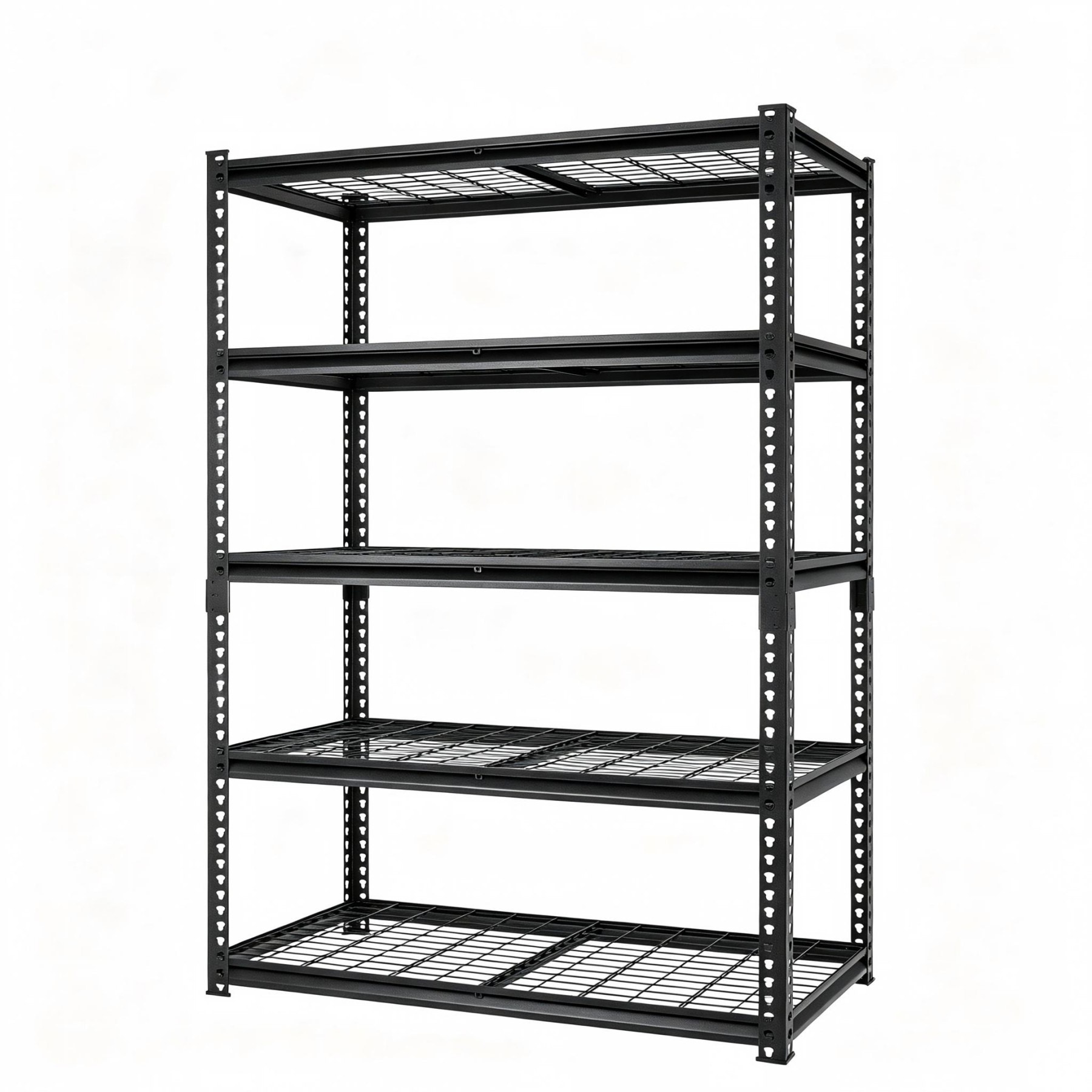 Maocao Hoom 47.2-in W x 23.6-in D x 78-in H 5 -Tier Heavy Duty Black Metal Wire Utility Shelving Unit