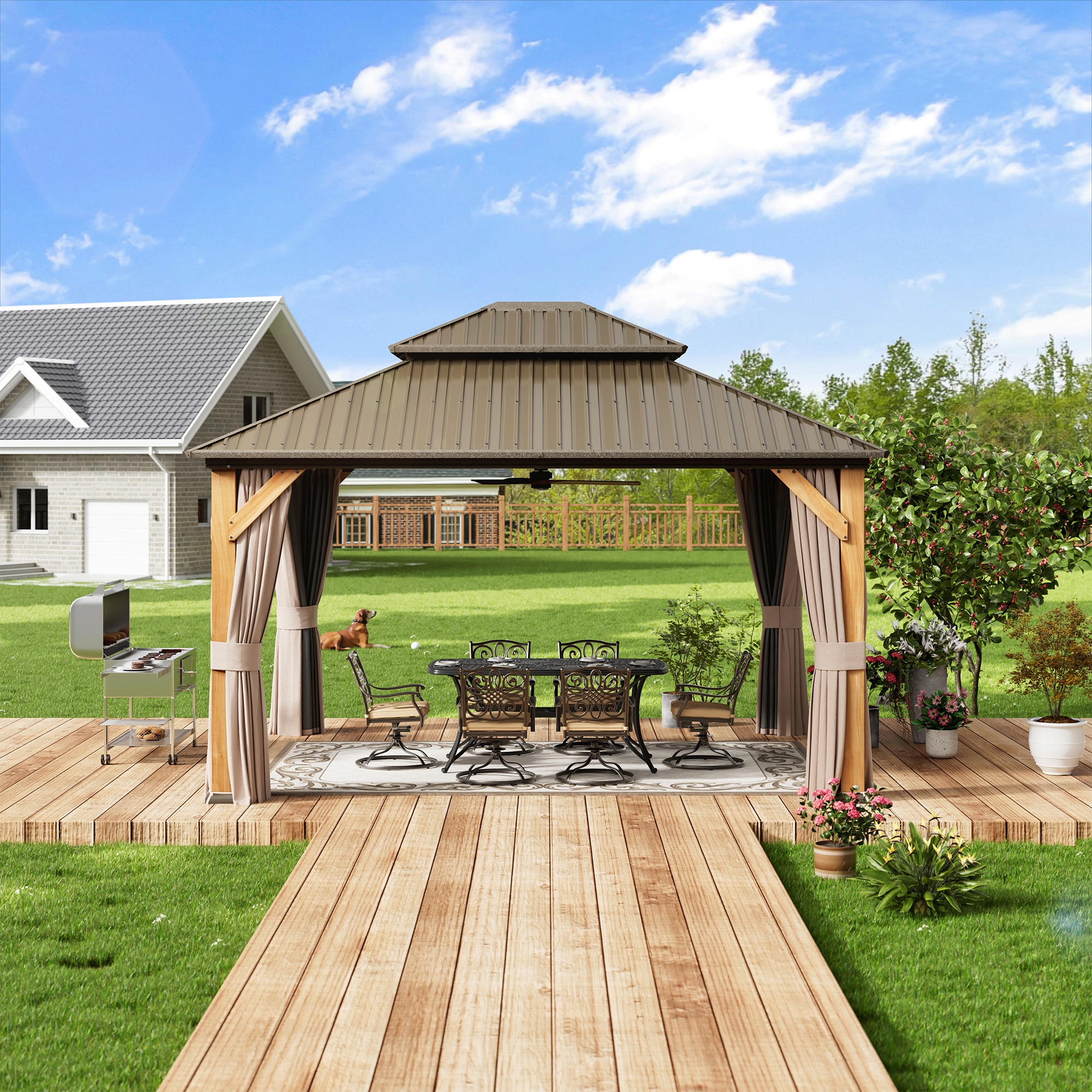 Dimakai DK-0605LC1131 Wood-Resin-Gazebos - View #3