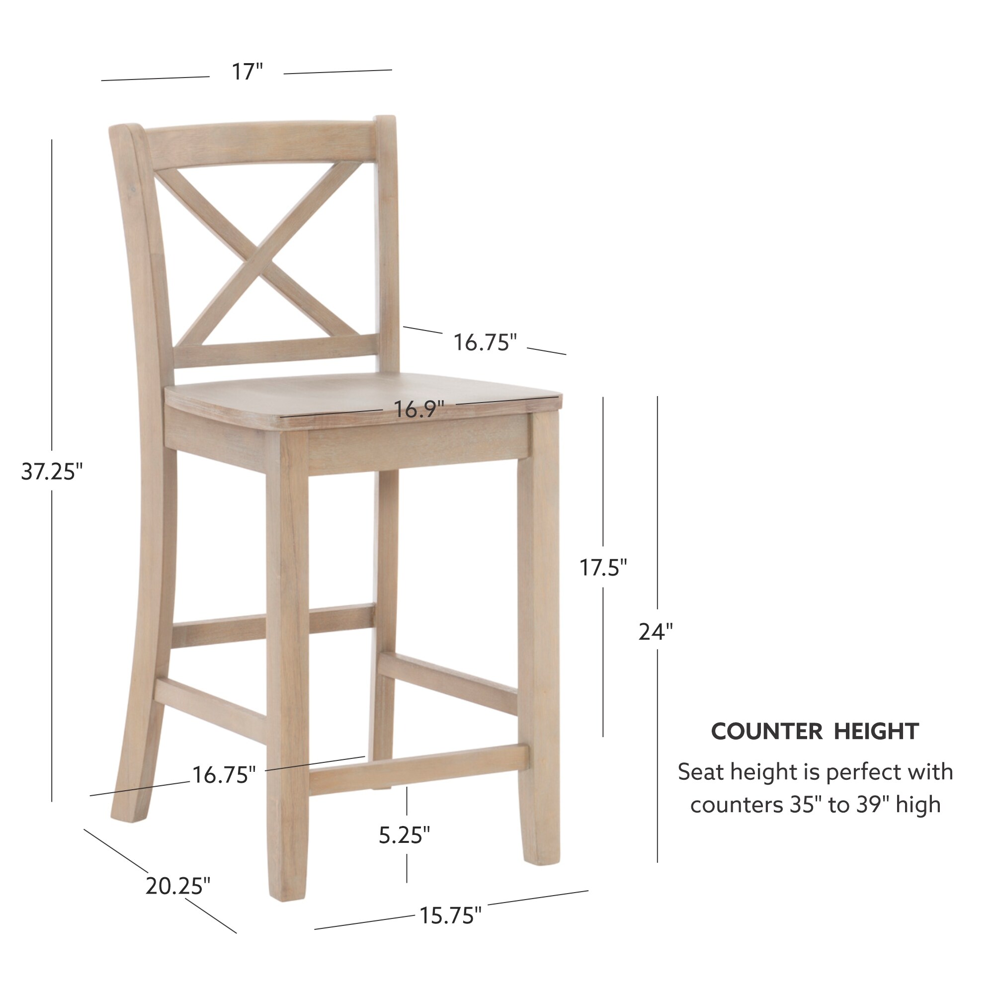 Linon 01709GWASH01U stools - View #6