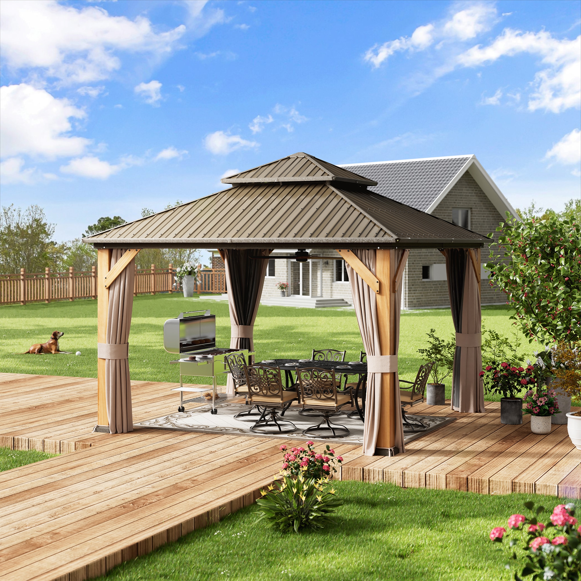 Dimakai DK-0605LC1679 Wood-Resin-Gazebos - View #2