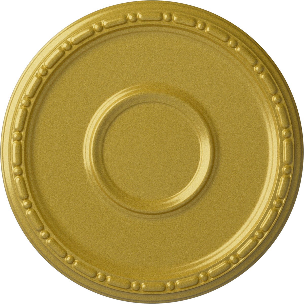 Ekena Millwork CM16MDRGS Medea 16.5-in W x 16.5-in L Painted Rich Gold Polyurethane Whole Ceiling Medallion