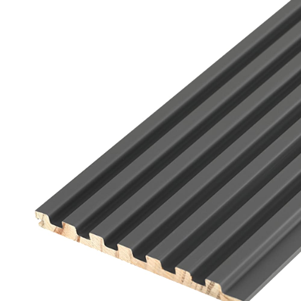 HIGHLANDERHOME WC7G033 6-in x 94-in Smooth Gray Wood Wall Panel 4 -Pack