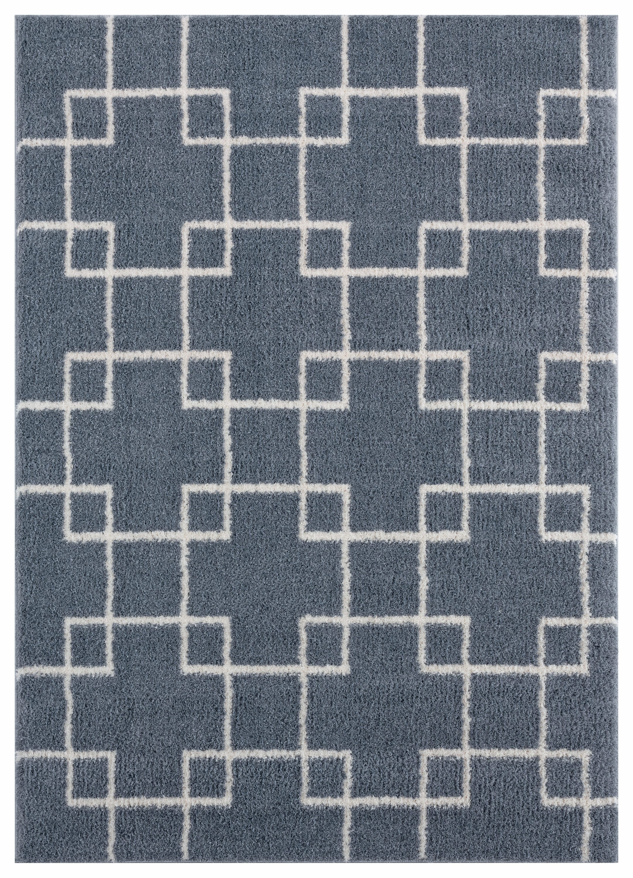 United Weavers Of America 1840 20567 58 Tranquility 5 x 7 (ft) Polyester Blue/grey Rectangular Indoor Geometric Mid-Century Modern Area rug