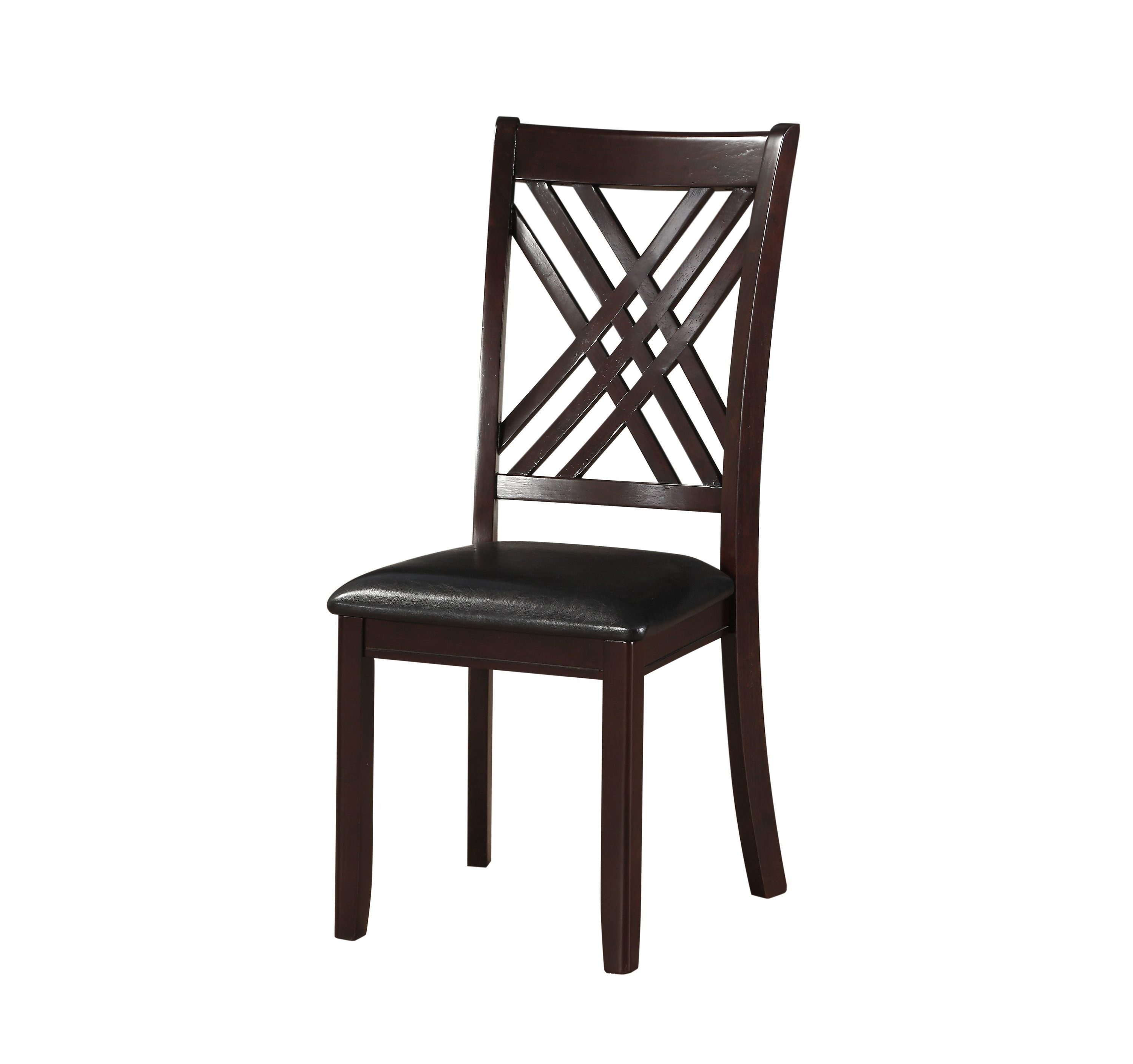 HomeRoots 318946 Amelia Contemporary/Modern Faux Leather Dining Side Chair (Wood Frame)