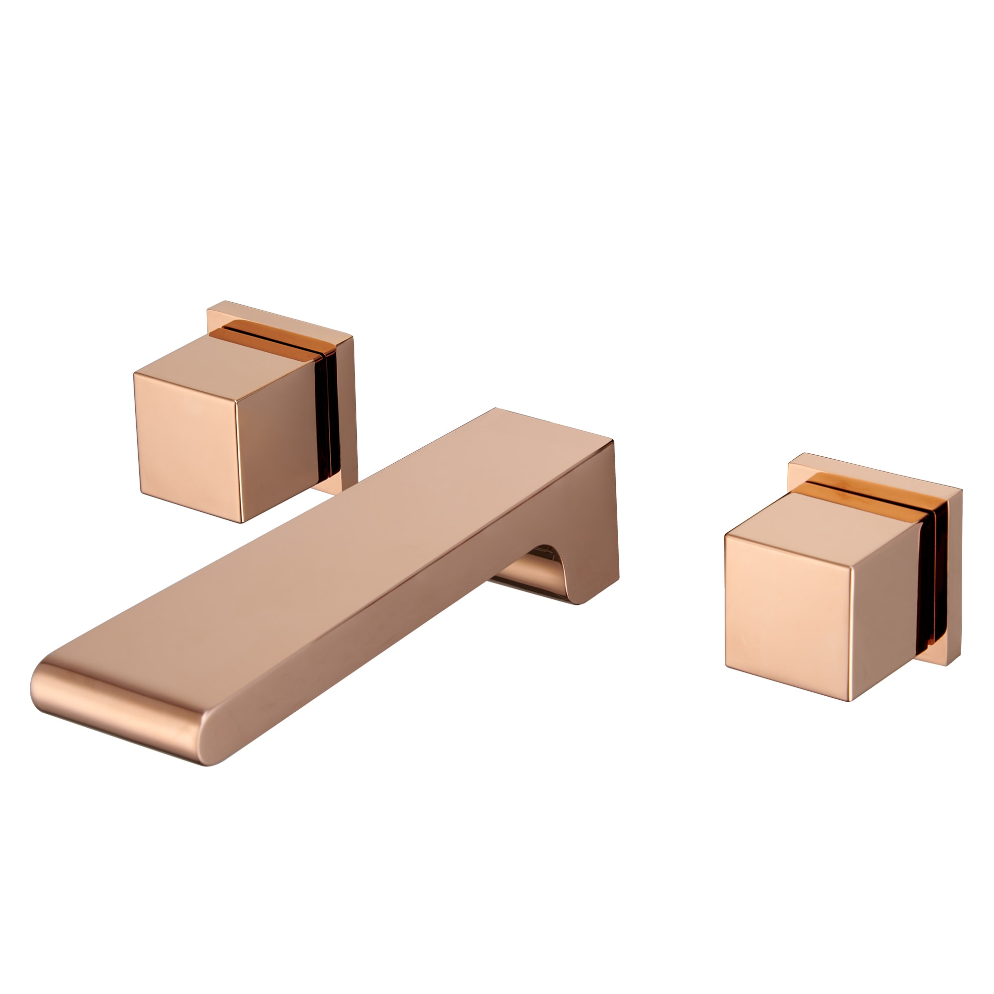 CASAINC OY-98A1002-BN Rose Gold Wall-mount 2-handle Waterfall Residential Handle Bathroom Sink Faucet