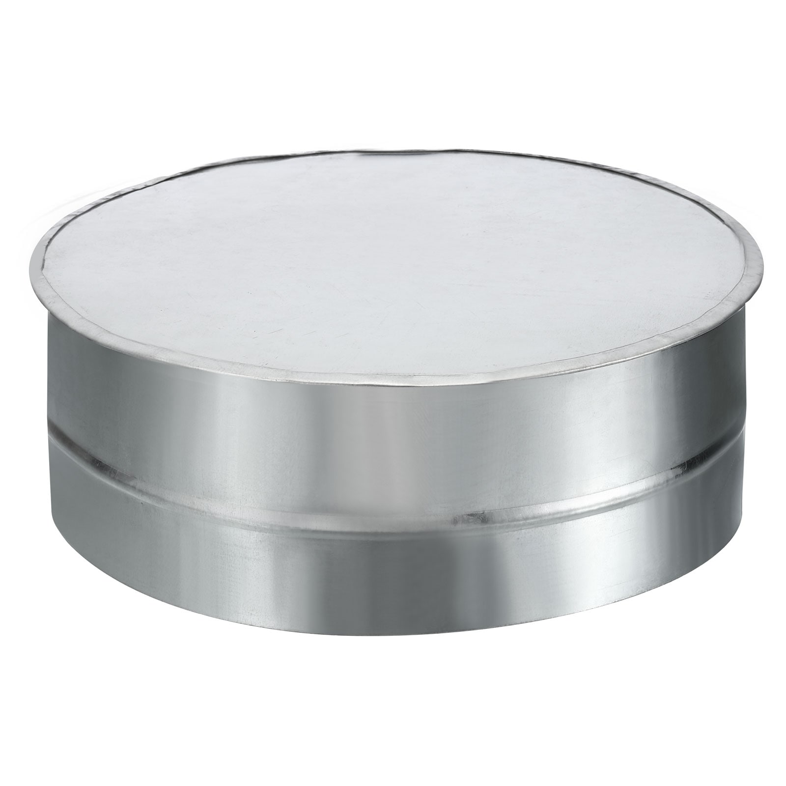 PATIKIL - 10inch Duct End Cap 1pc Galvanized Steel Tee Cap Metal Vent Plug Round Dryer Vent Pipe ...