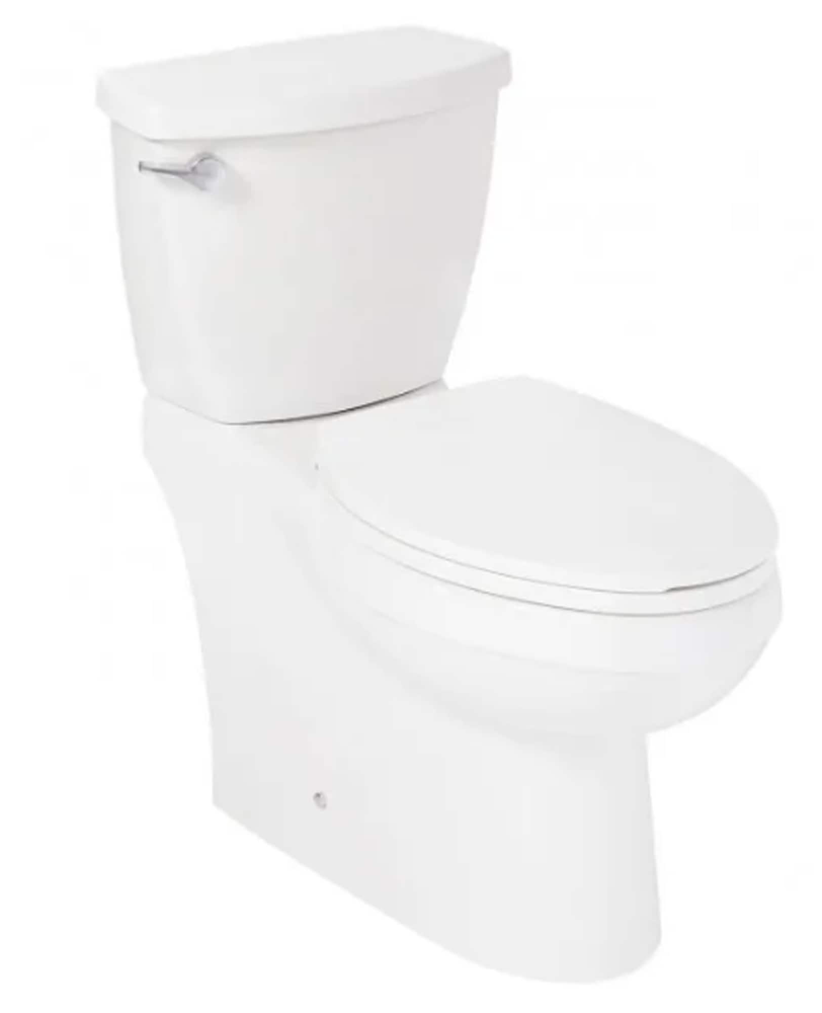 Signature Hardware 481682 Carraway White Elongated Standard height Soft Close 2-piece Toilet 12-in Rough-In WaterSense 1.28 GPF
