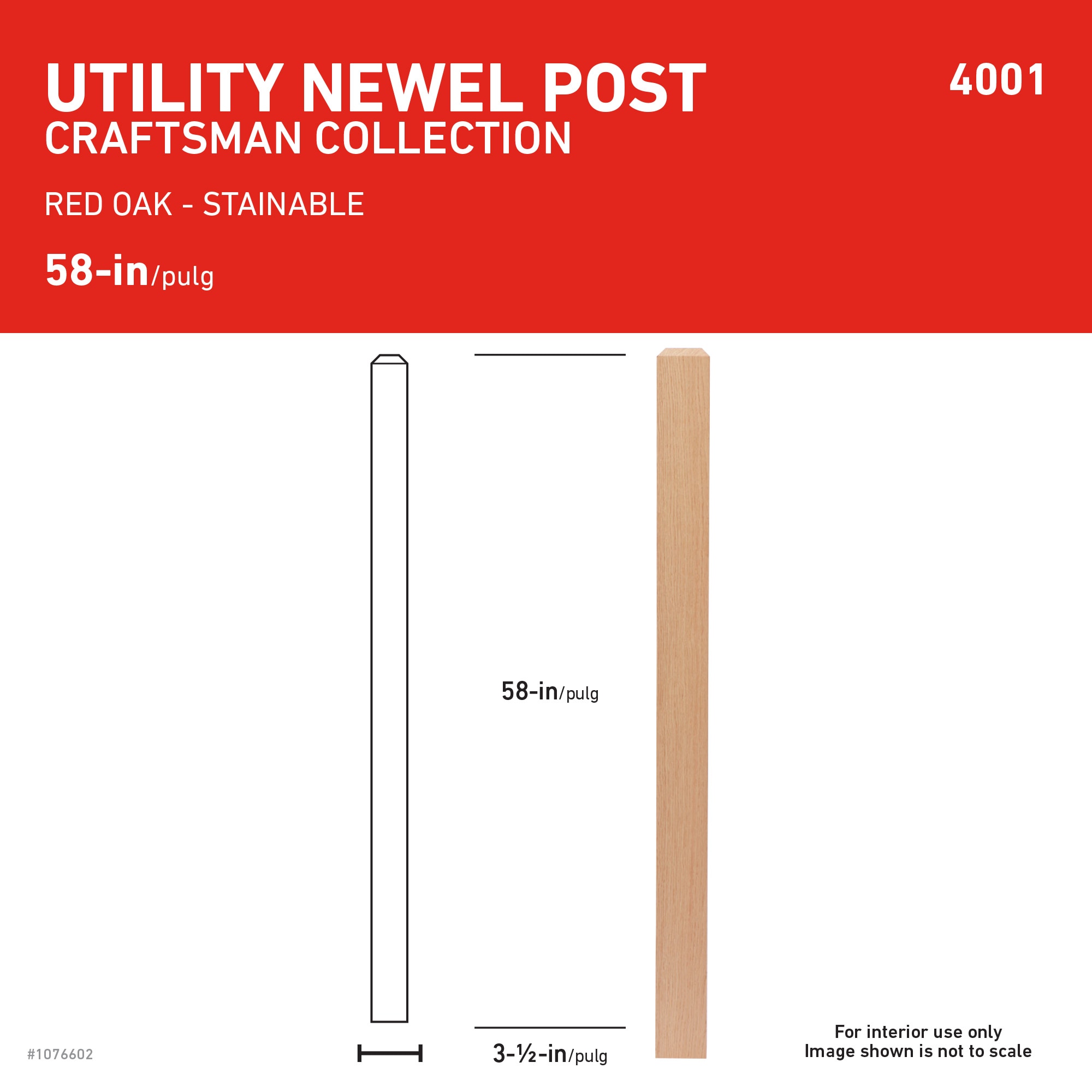 L.J. Smith Stair Systems 4001 ETOAK Interior-Stairpart-Newel-Posts - View #3