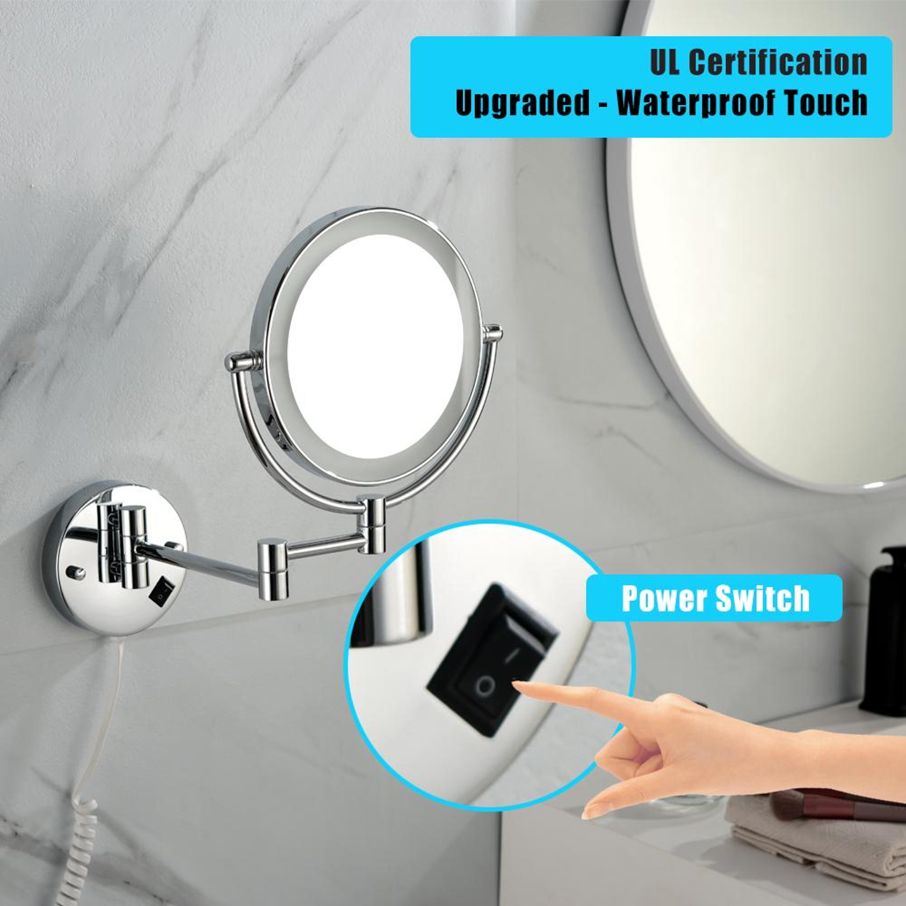 Bayfeve BF-9301CP-MIR Framed-Bath-Mirrors - View #5
