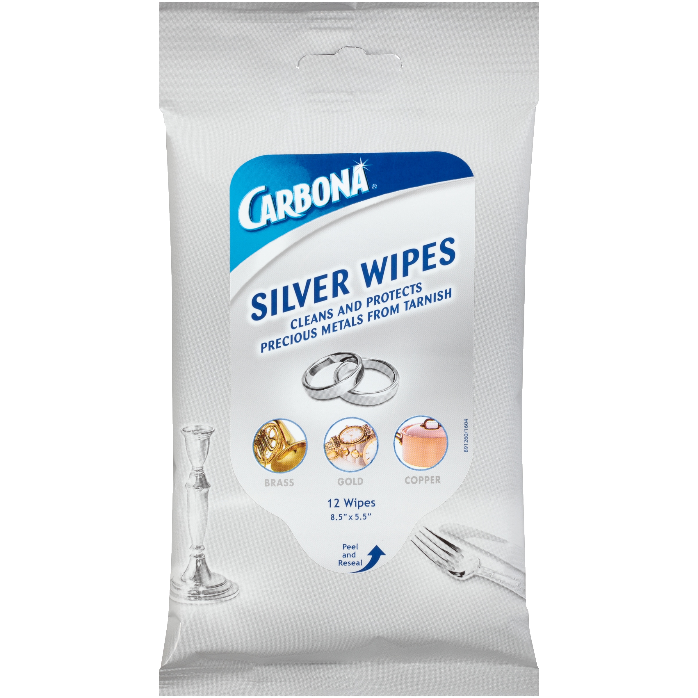Carbona Carbona Silver Wipes 12 ct. (10 boxes) Cotton Detergent Wet Wipe at